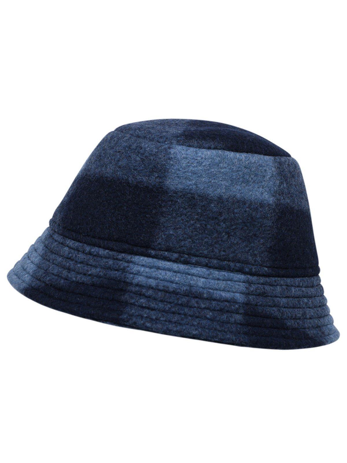 Shop Isabel Marant Logo Embroidered Checked Hat In Midnight
