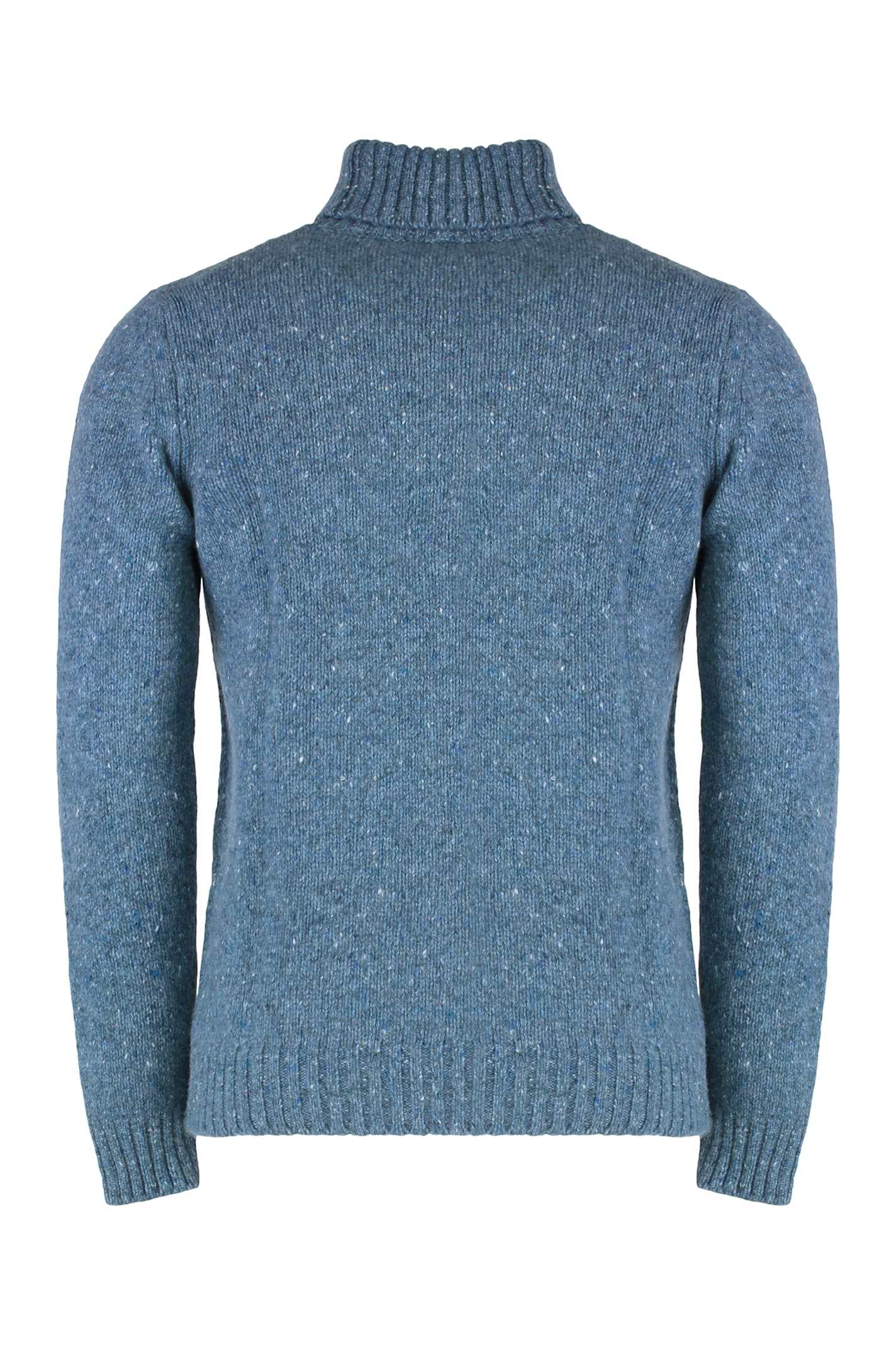 Moorer Gordon Wool And Cachemire Turtleneck Pullover In Blue