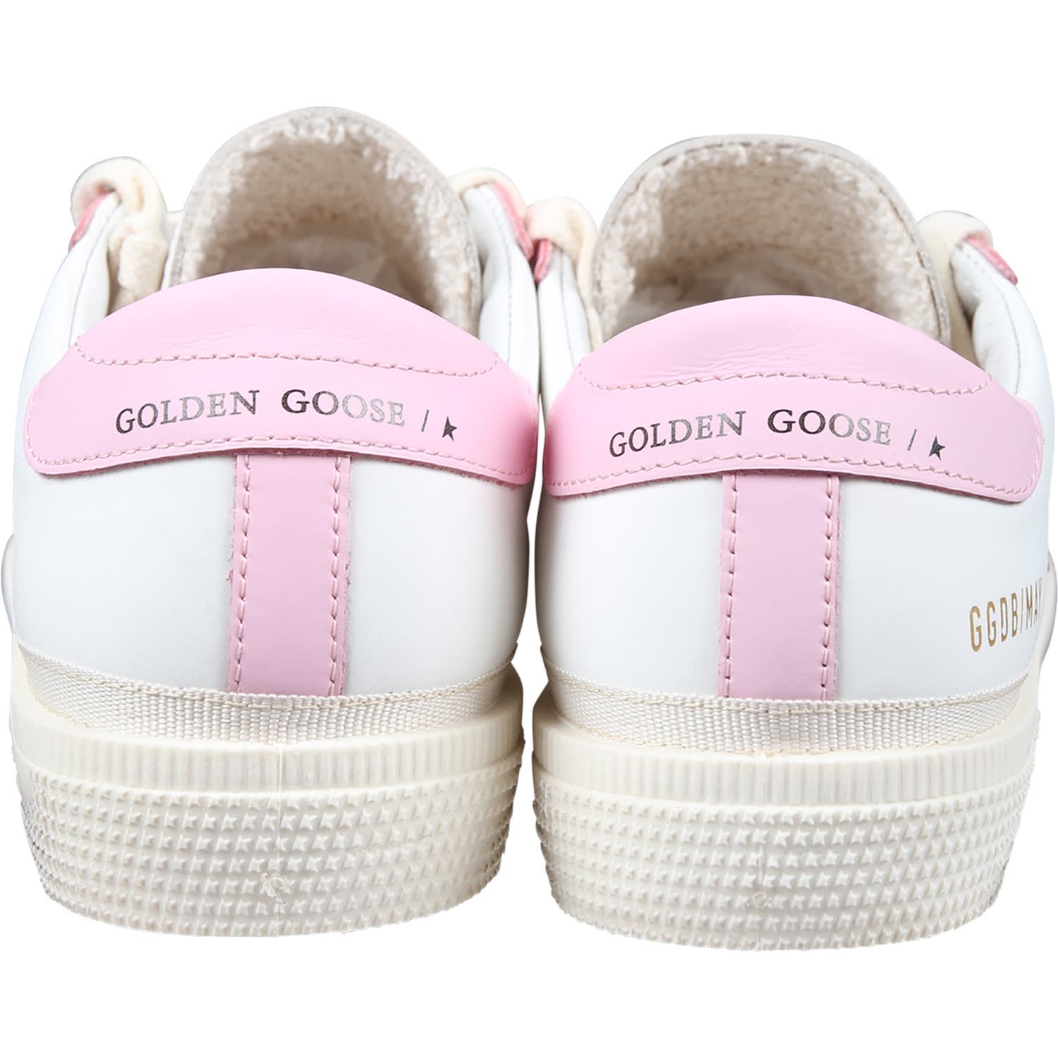 Shop Golden Goose White May Sneakers For Girl With Star