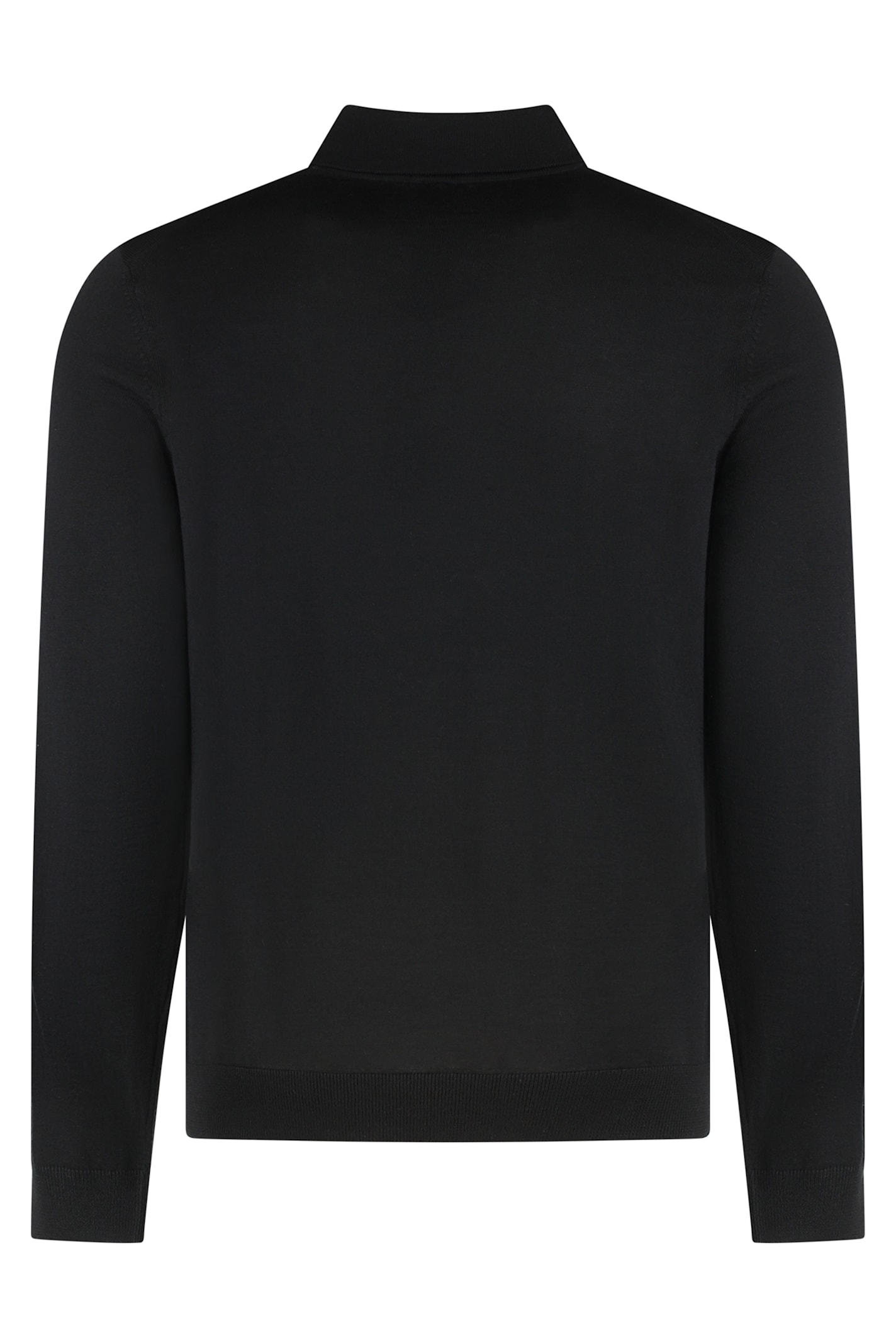 Hugo Boss Ulex Longsleeved Polo Shirt In Black
