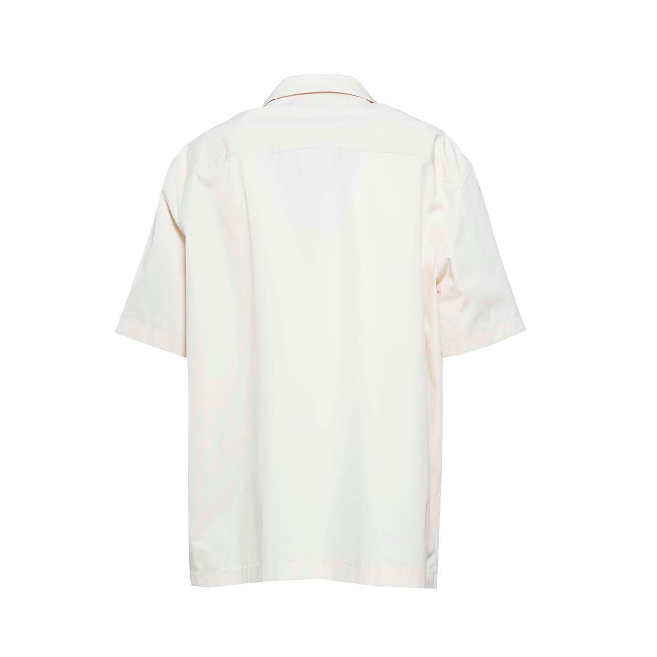 Shop Jil Sander Short-sleeved Poplin Shirt In Ecrù