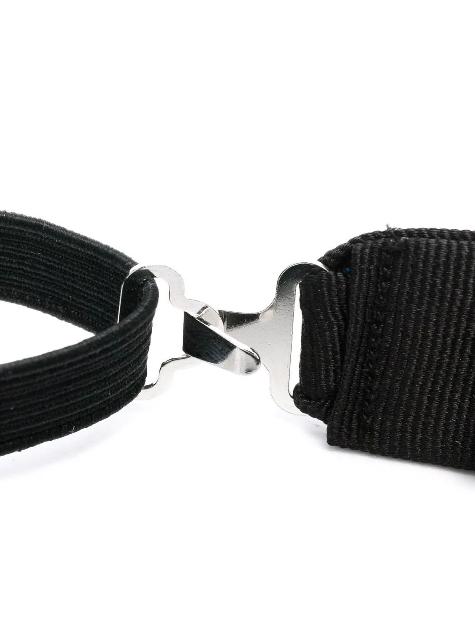 Dsquared2 Ribbed Pre-tied Bow Ties With Adjustable Strap In Black