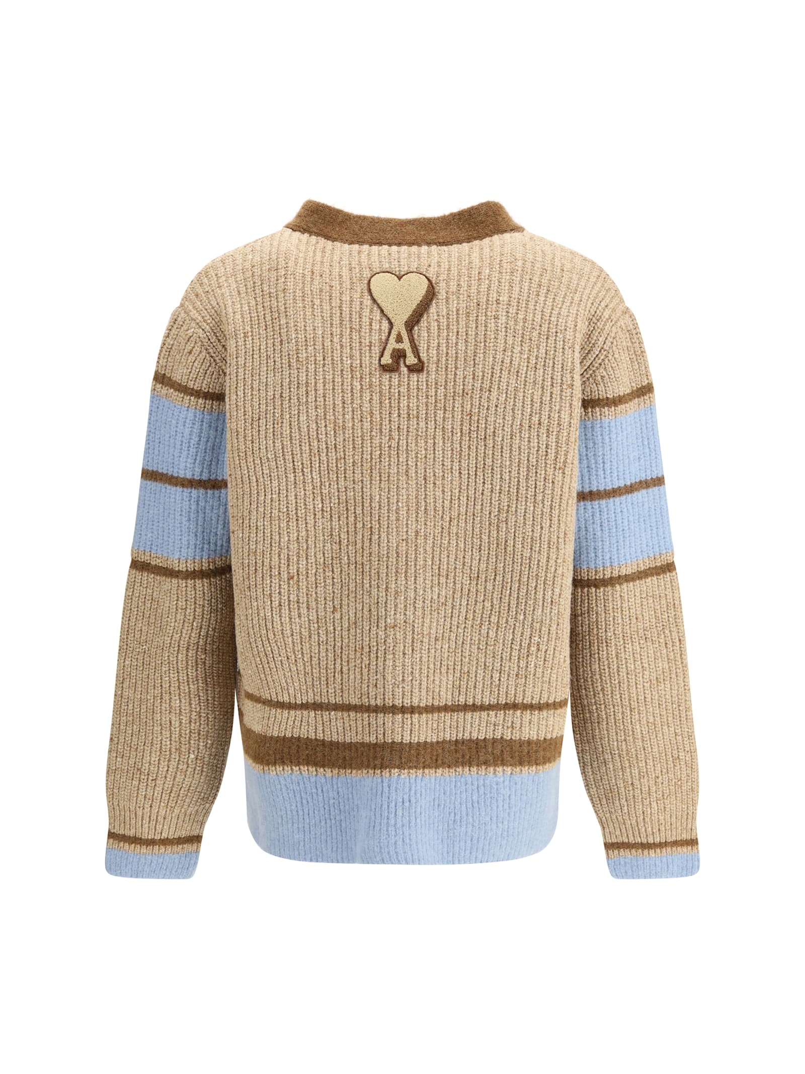 Ami Alexandre Mattiussi Ami Paris Ami Striped Wool Cardigan In Multi
