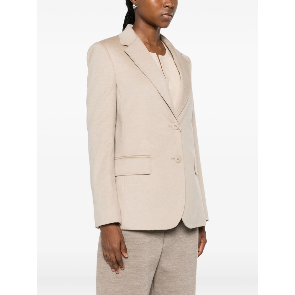 Max Mara Single-breasted Blazer In Animal Print