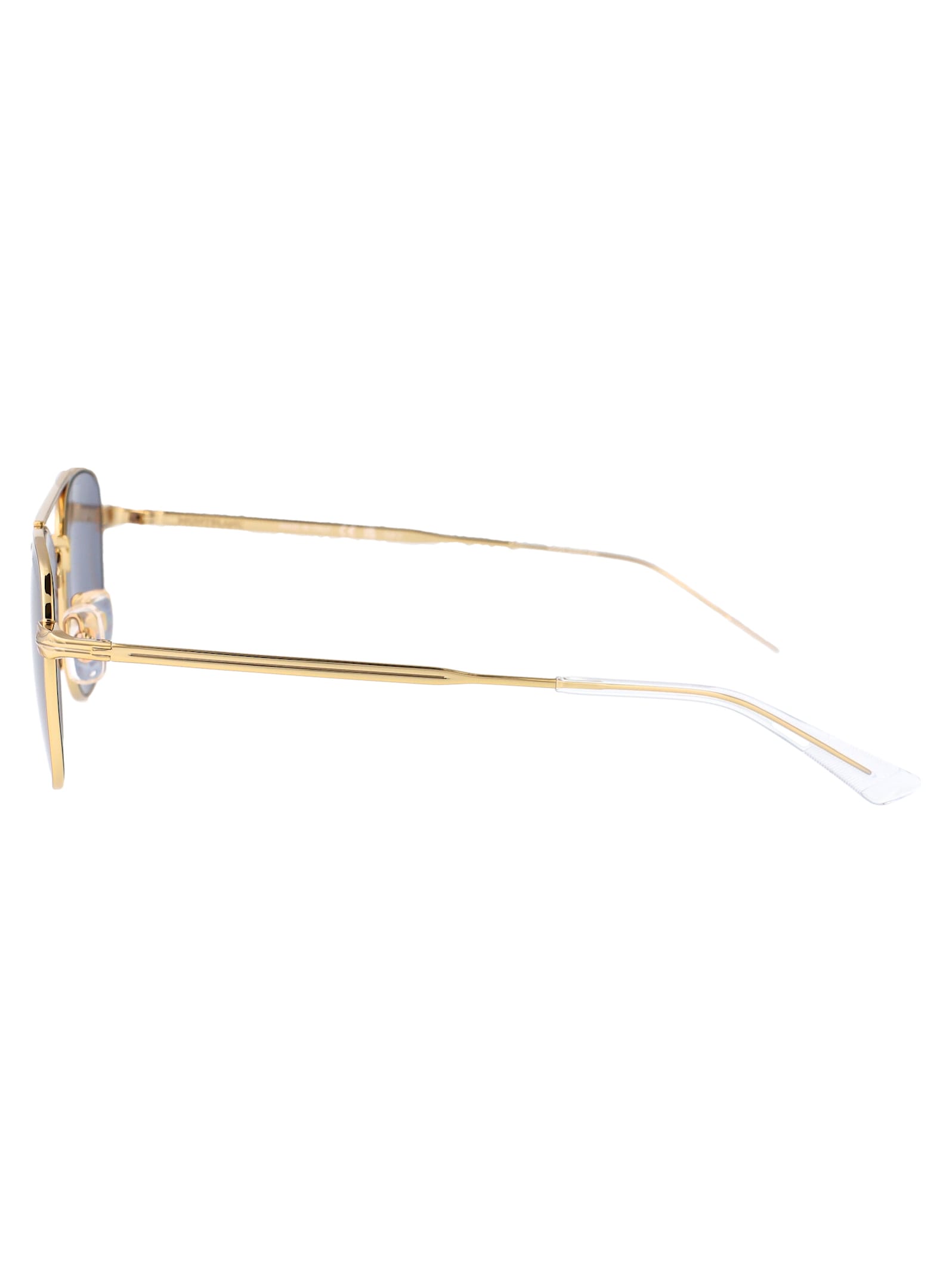 Montblanc Mb0363s Sunglasses In Gold-gold-light Blue