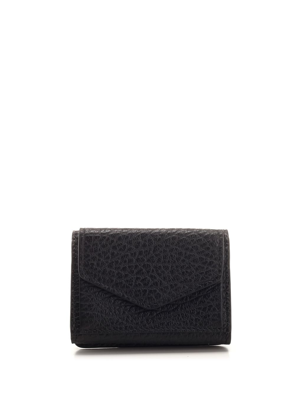 Shop Maison Margiela Four Stitches Compact Wallet In Black