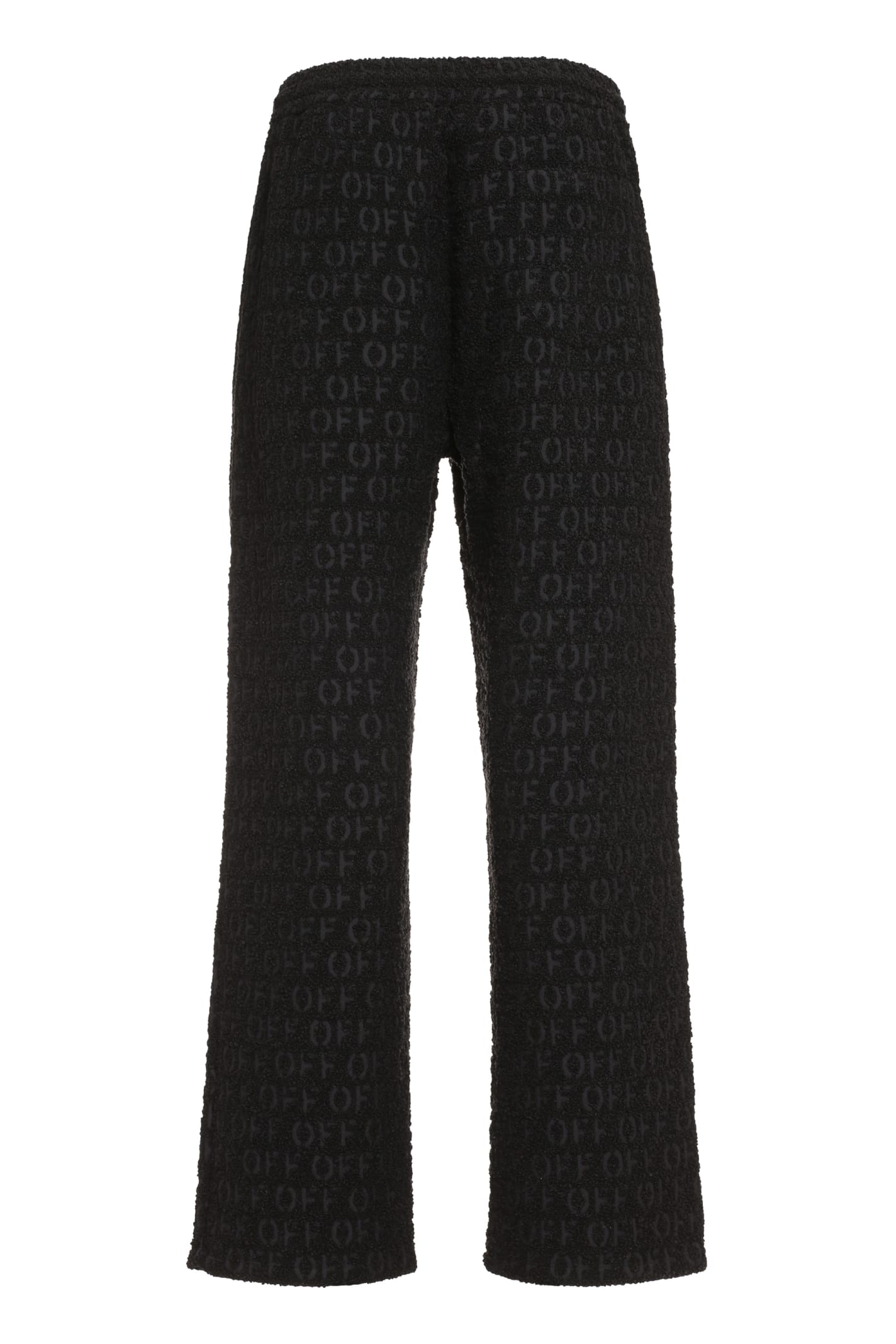 Shop Off-white Knitted Trousers In Black