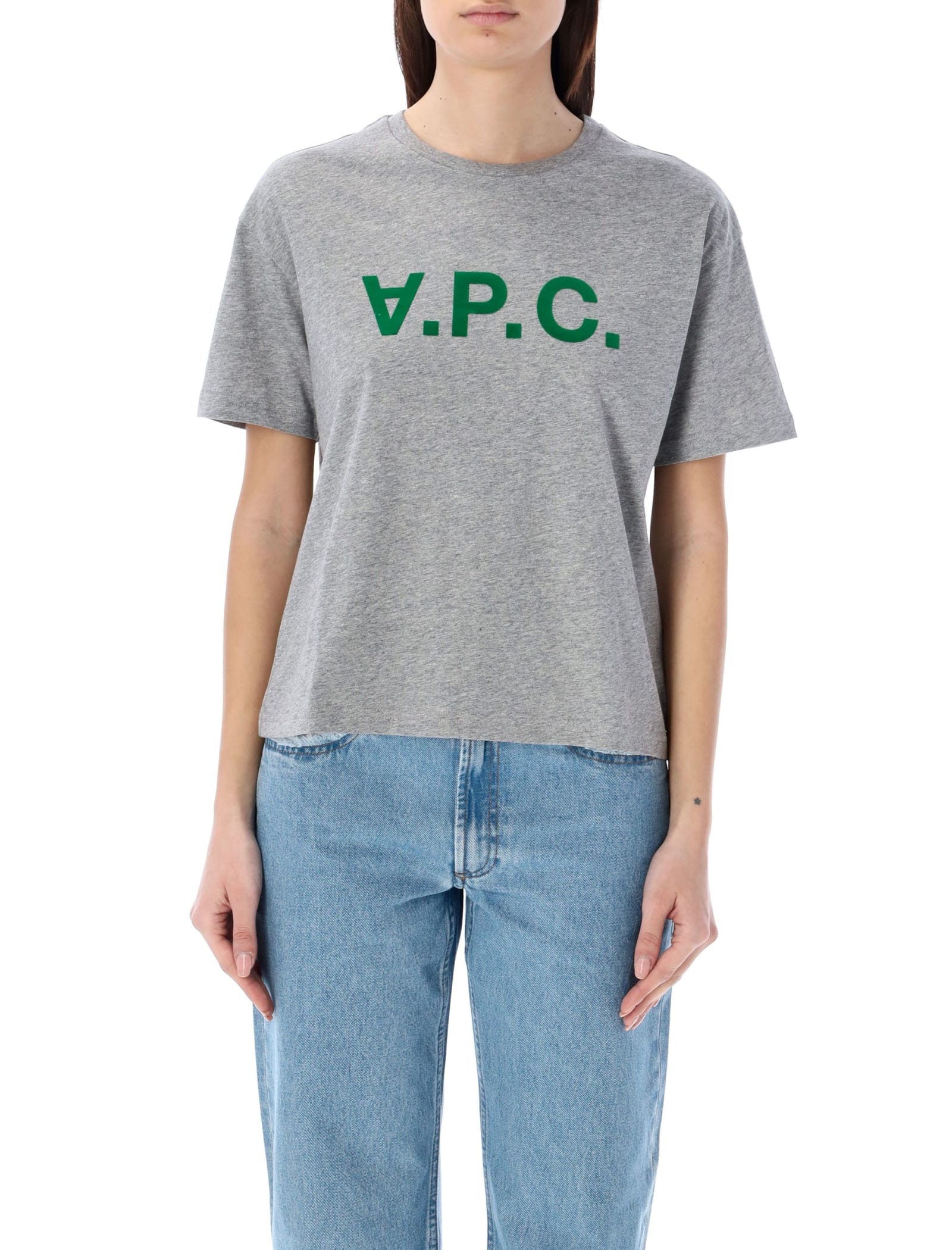 Shop Apc Ana T-shirt In Heathered Light Grey