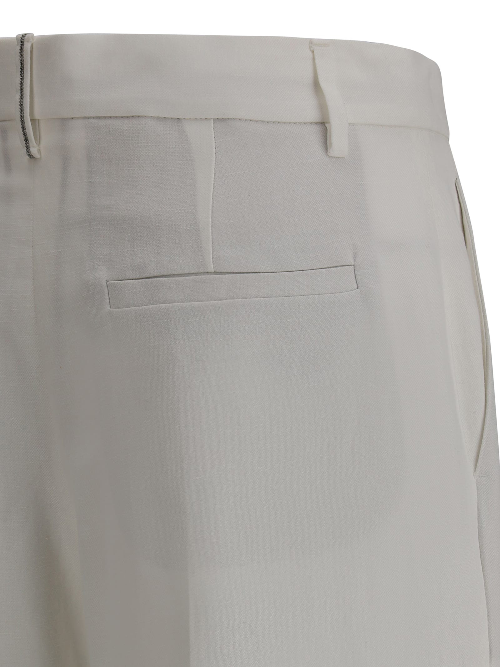 Brunello Cucinelli Wide Leg Pants In Naturale