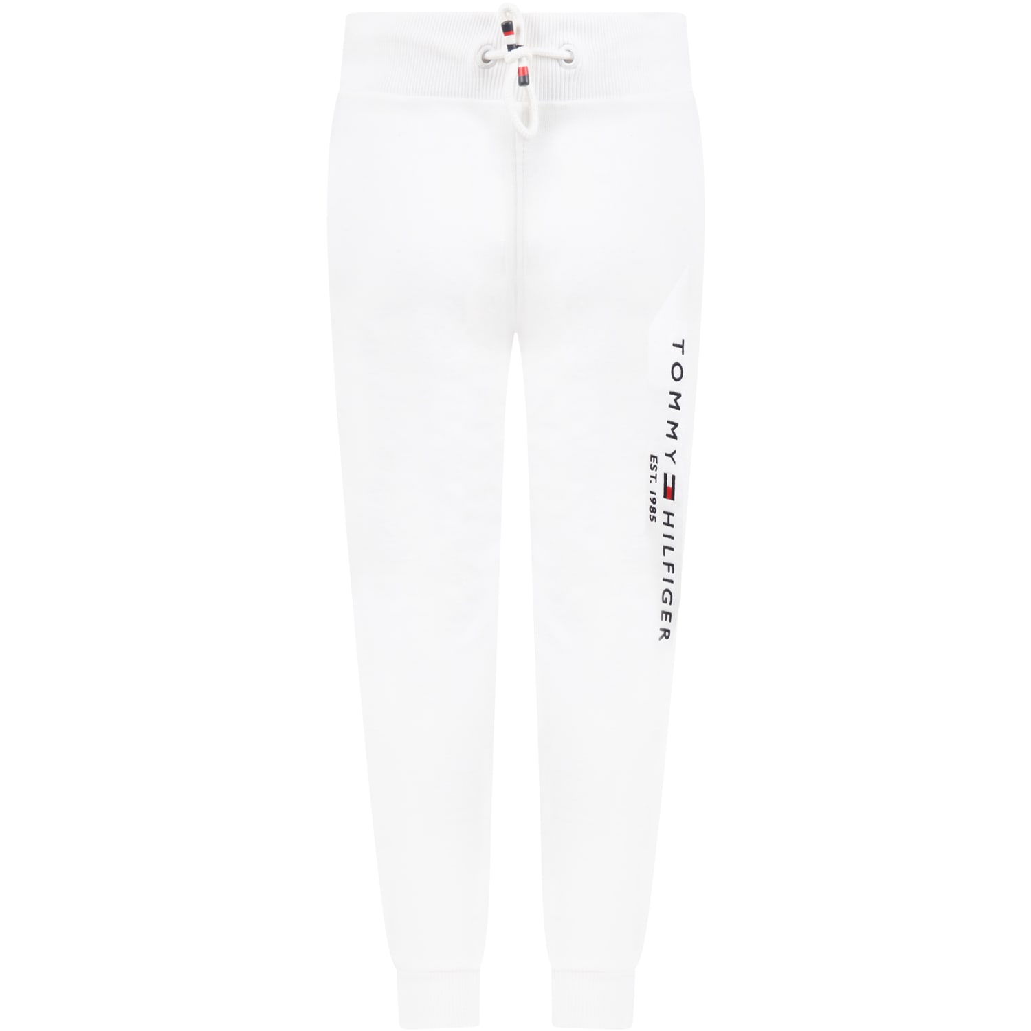 Tommy Hilfiger White Sweatpant For Kids With Logo