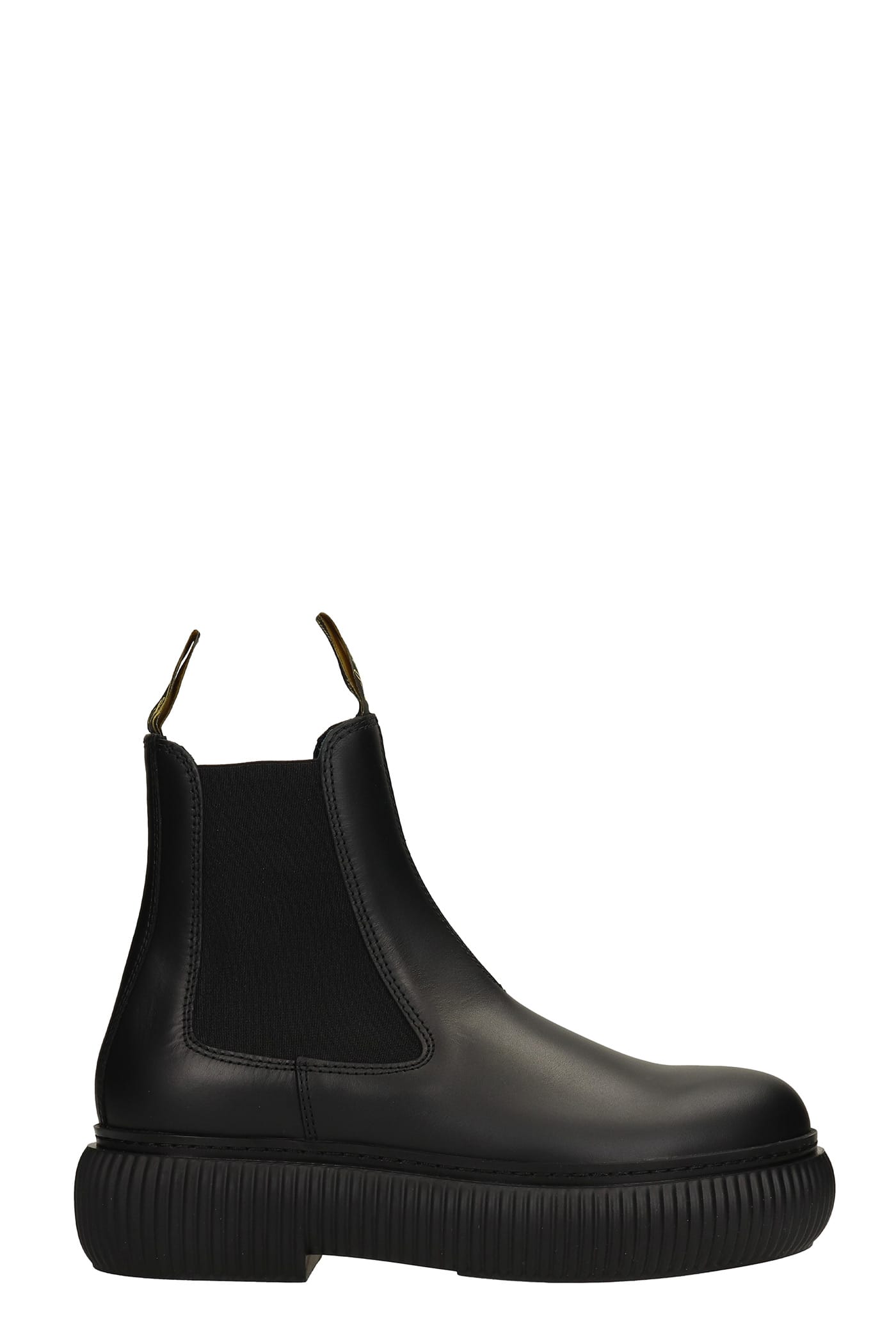 Lanvin Low Heels Ankle Boots In Black Leather