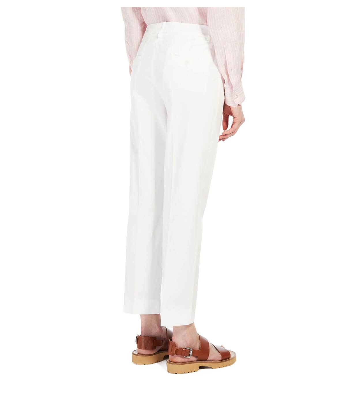 Shop Weekend Max Mara Cecco Straight-leg Trousers In Bianco