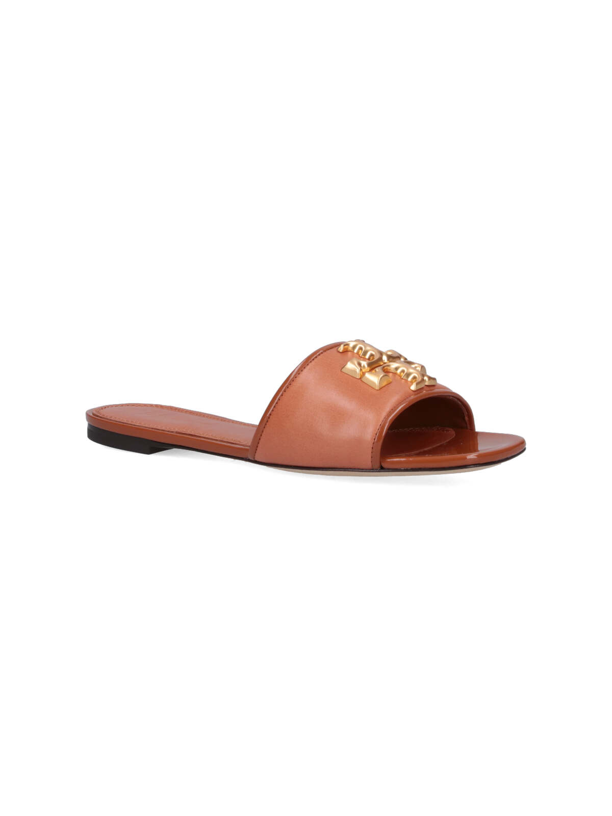 Shop Tory Burch Eleanor Slide Sandals In Brown