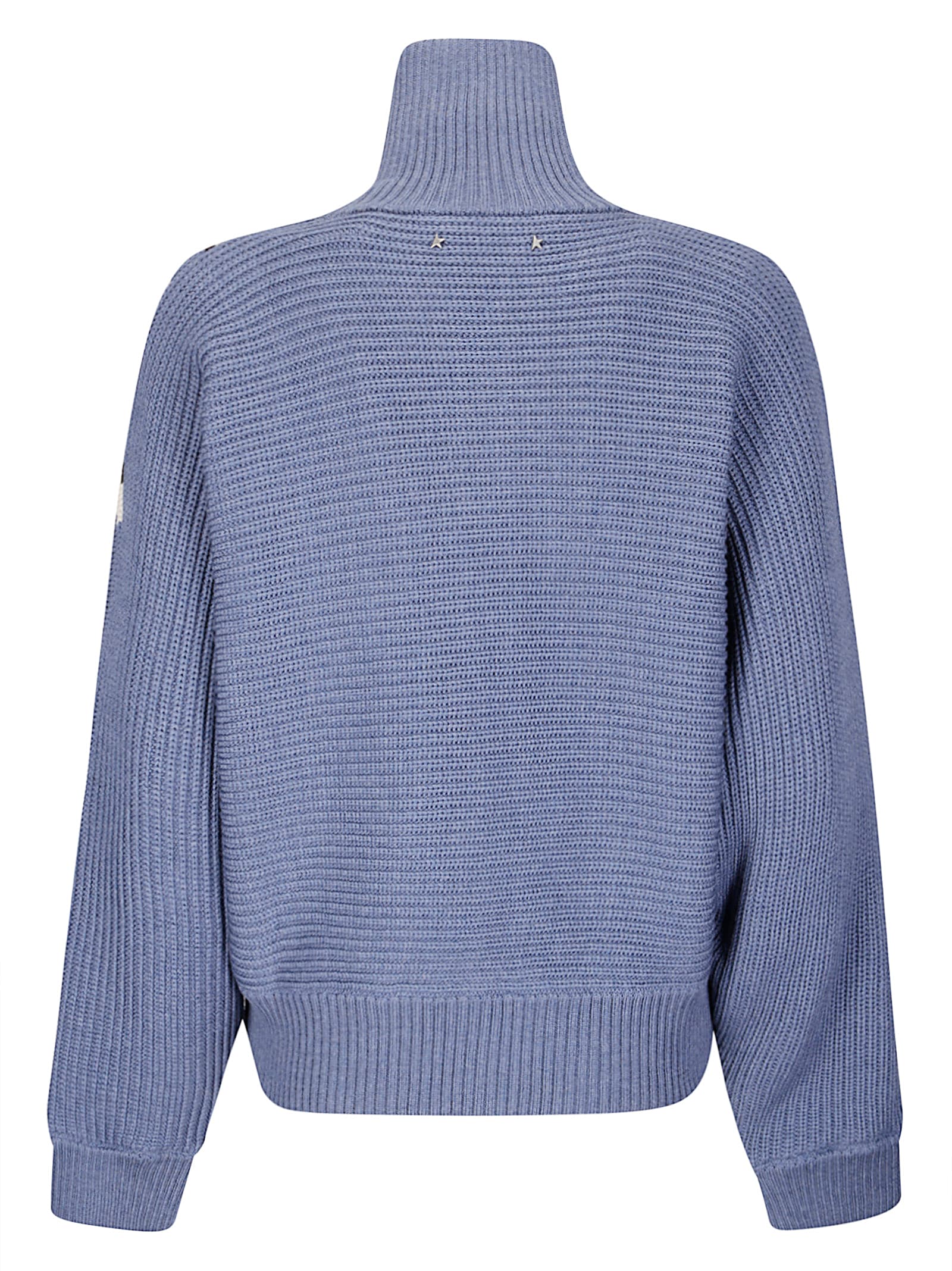 Golden Goose Journey Ws Full Zip Odilia Knit Jacquard V Style In Purple