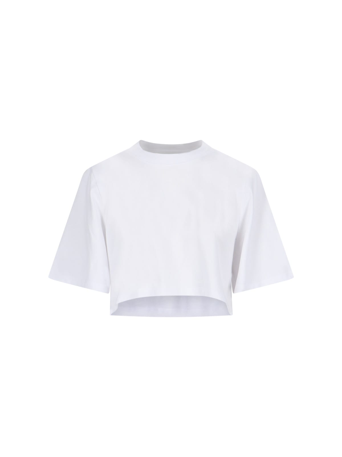 Isabel Marant Zaely Cropped Cotton Jersey T-shirt In White