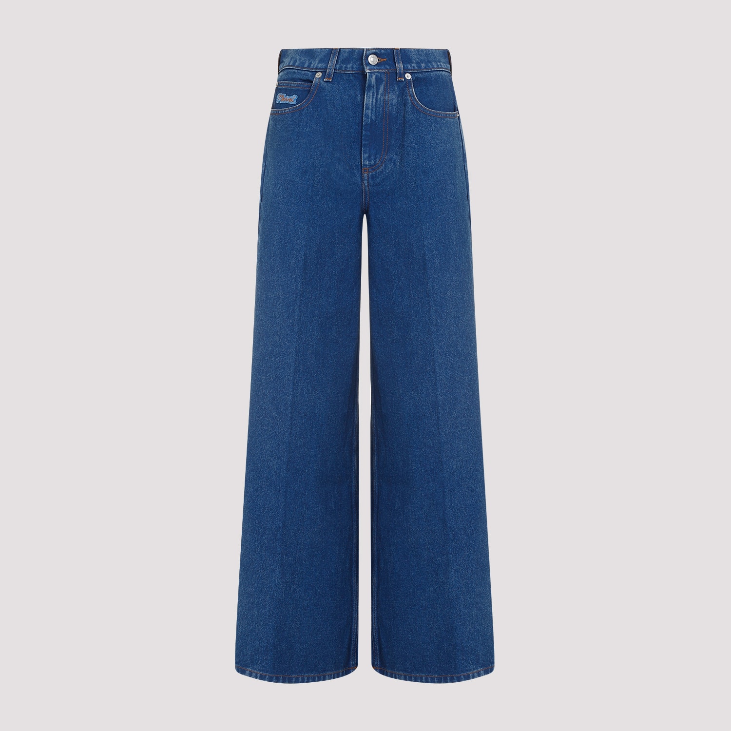 Shop Marni Cotton Jeans In Ocean