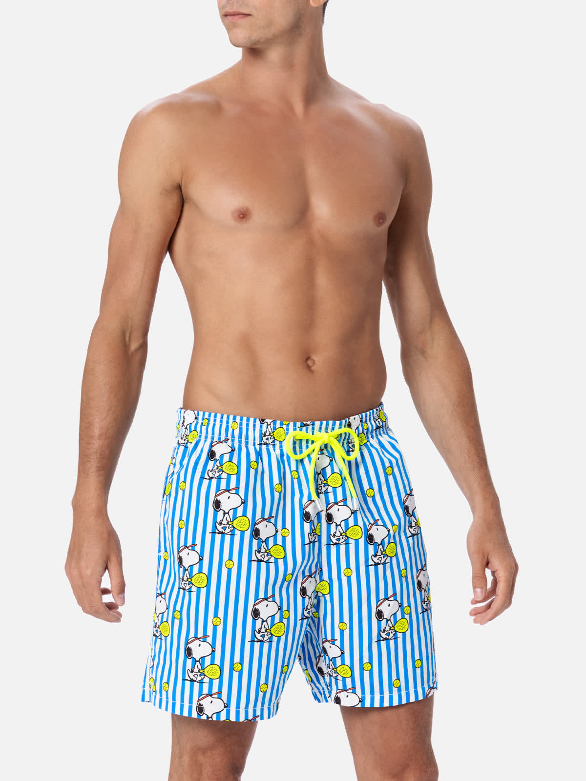 Mc2 Saint Barth Patterned Swim Shorts In Blue