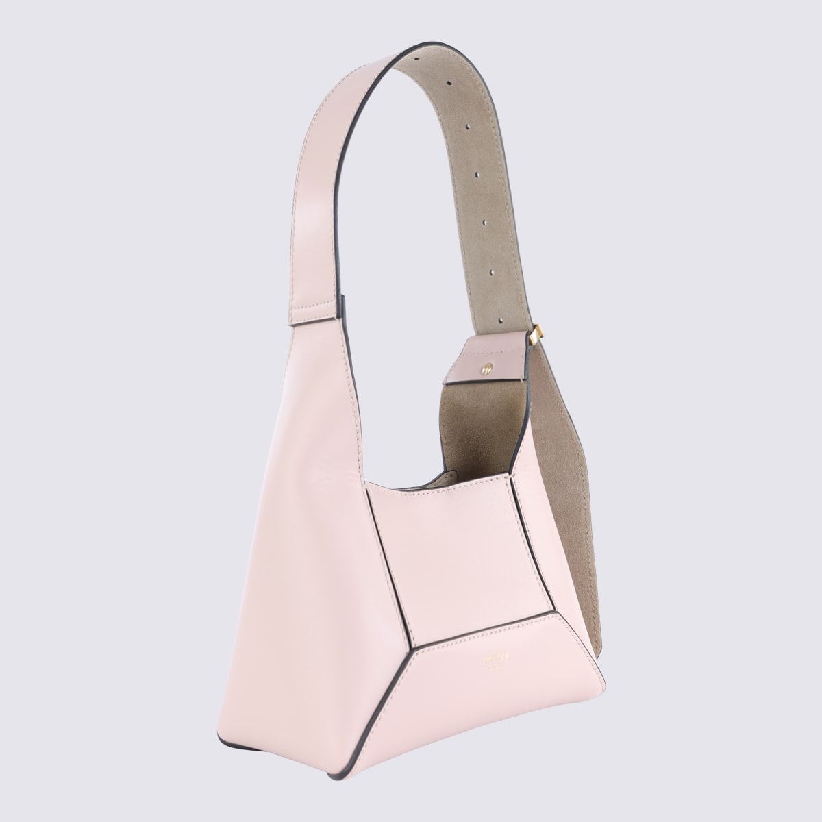 Jimmy Choo Beige Leather Shoulder Bag In Macaron/gold