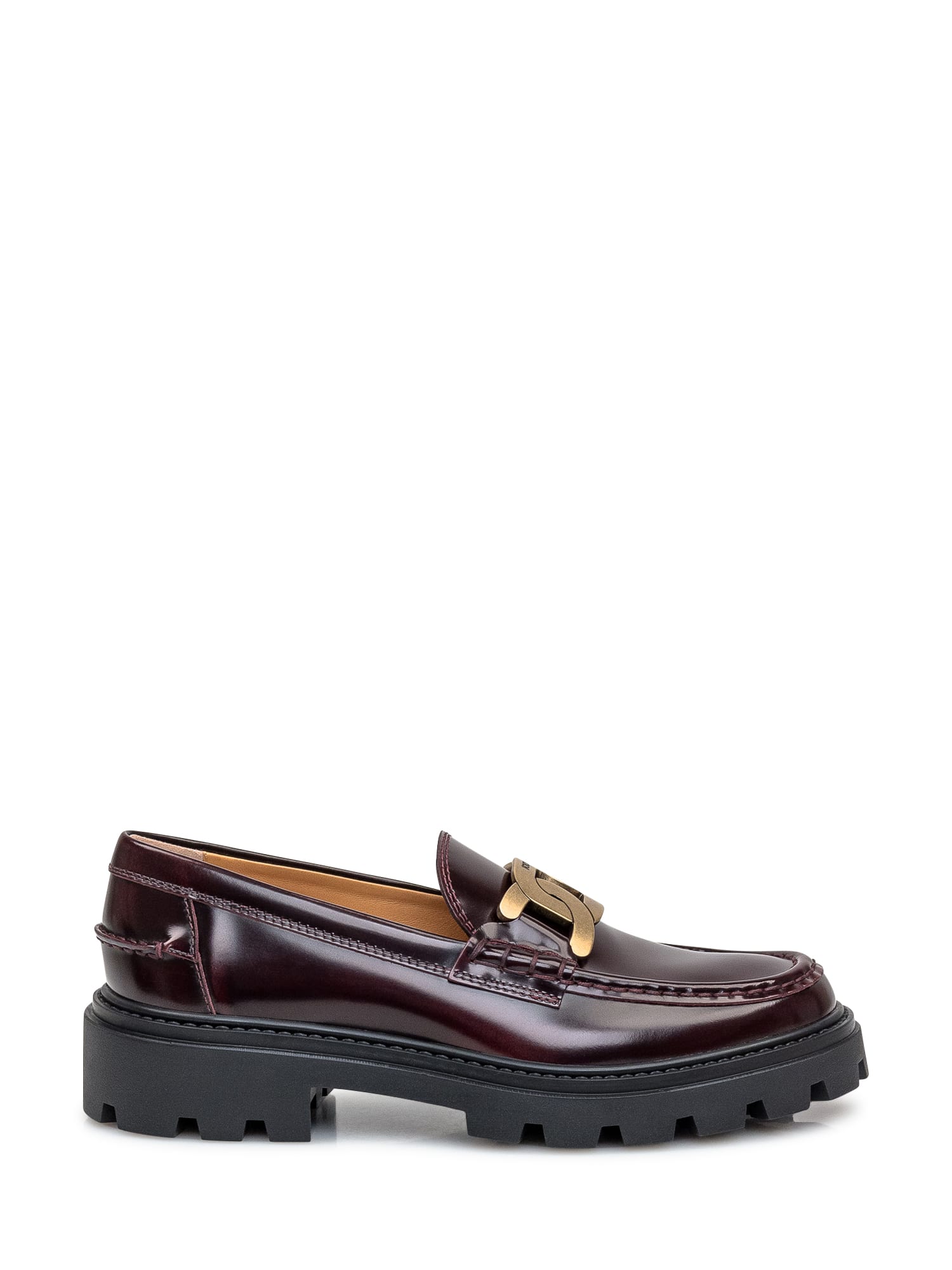 Shop Tod's T Timeless Leather Loafer In Mosto