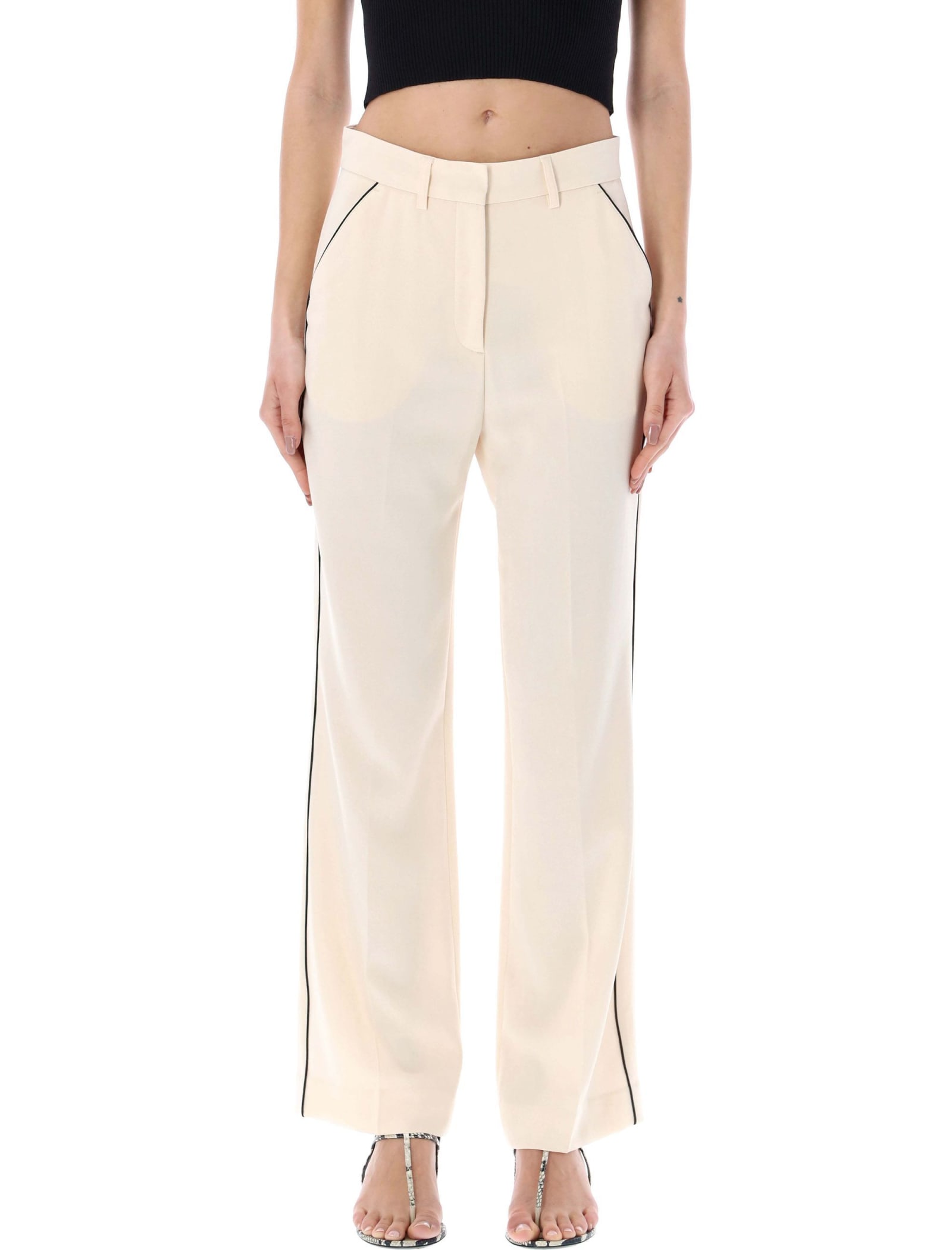 SEE BY CHLOÉ FLARED PIPING PANTS