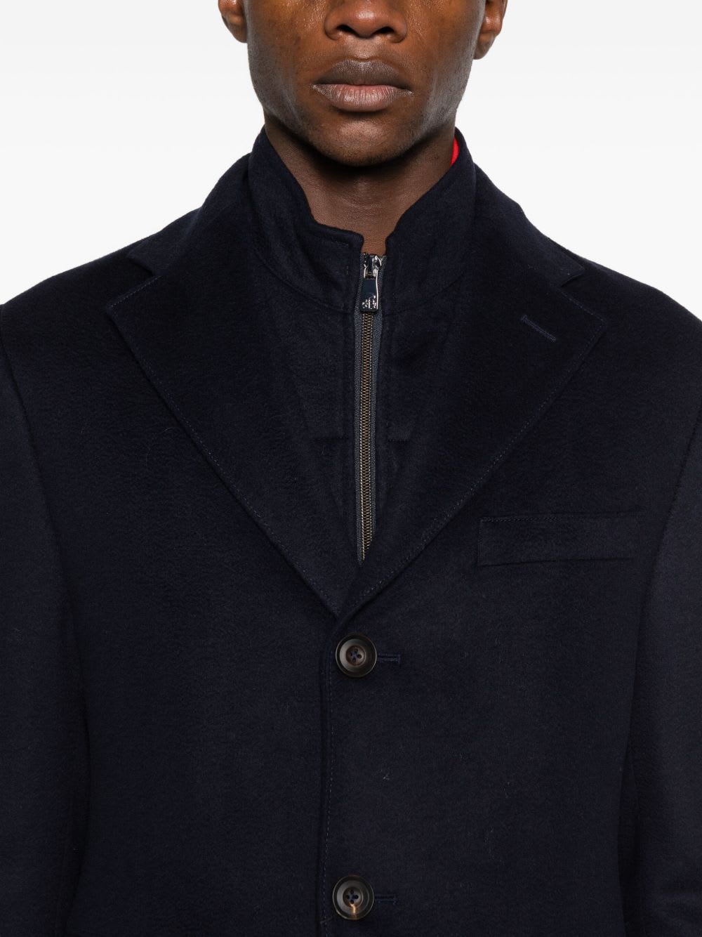 Corneliani Single-breasted Coat In Black