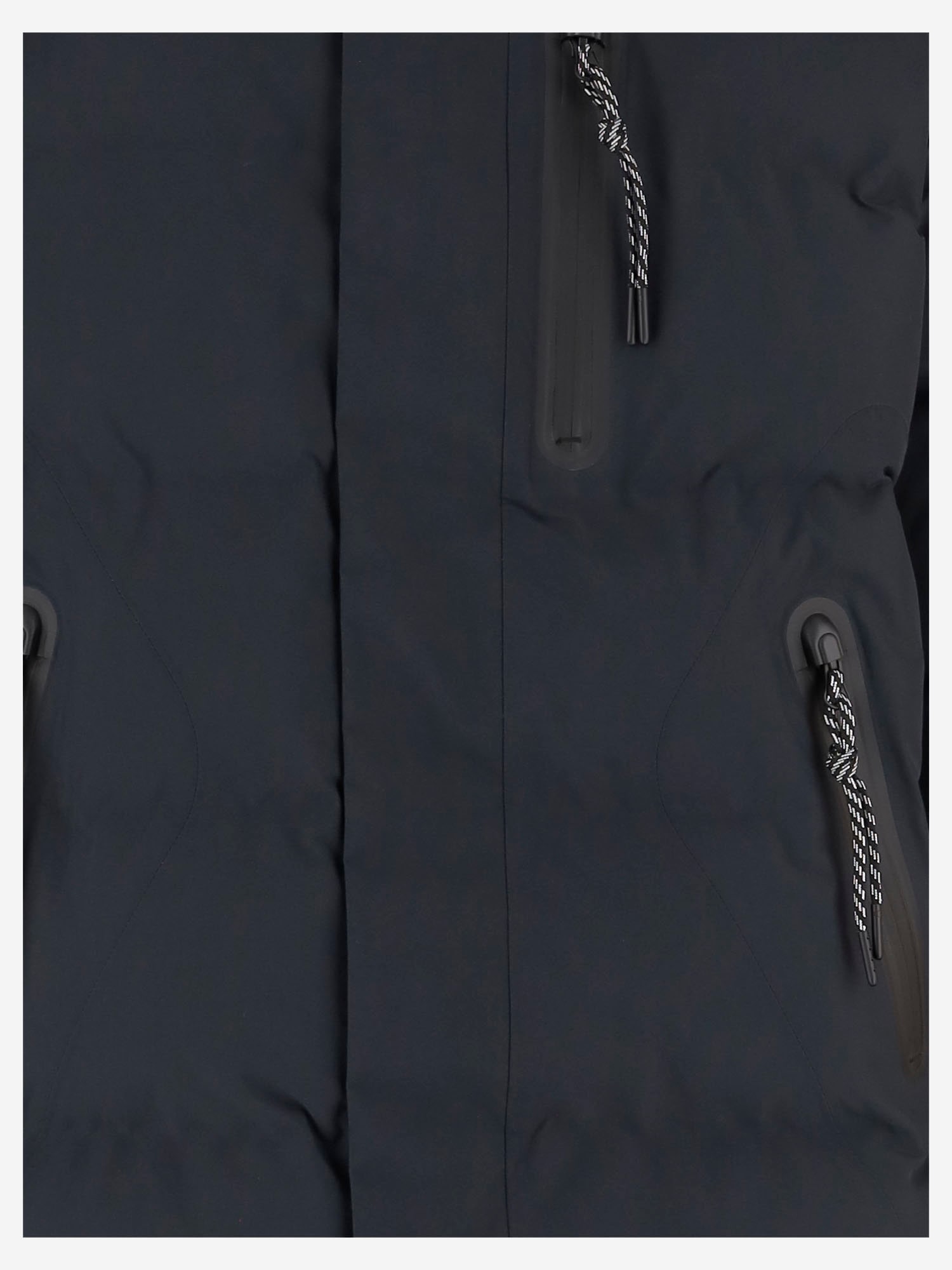Save The Duck Padded Jacket With Hood And Multiple Pockets In Blue