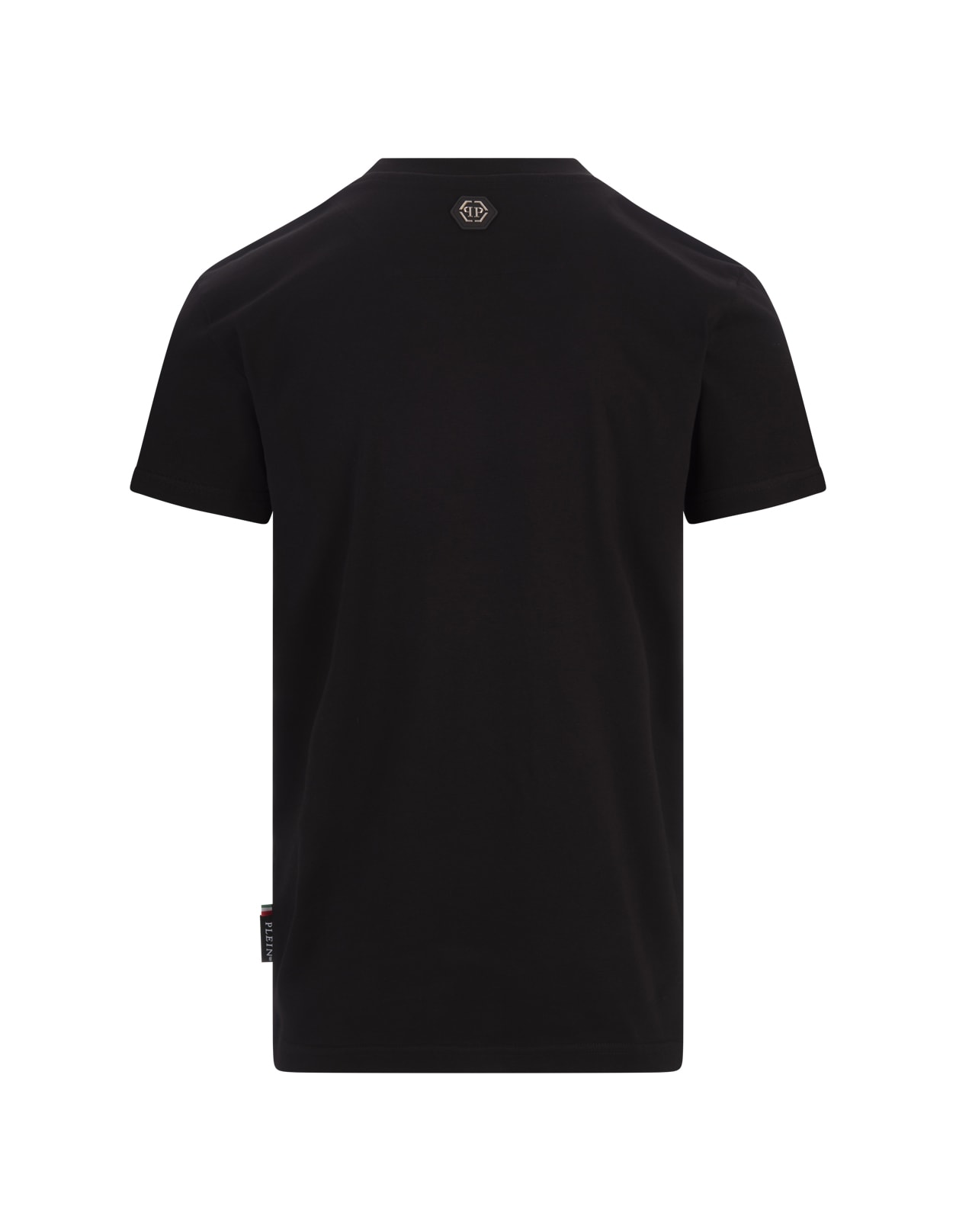 Shop Philipp Plein Black Round Neck Ss Skull T-shirt