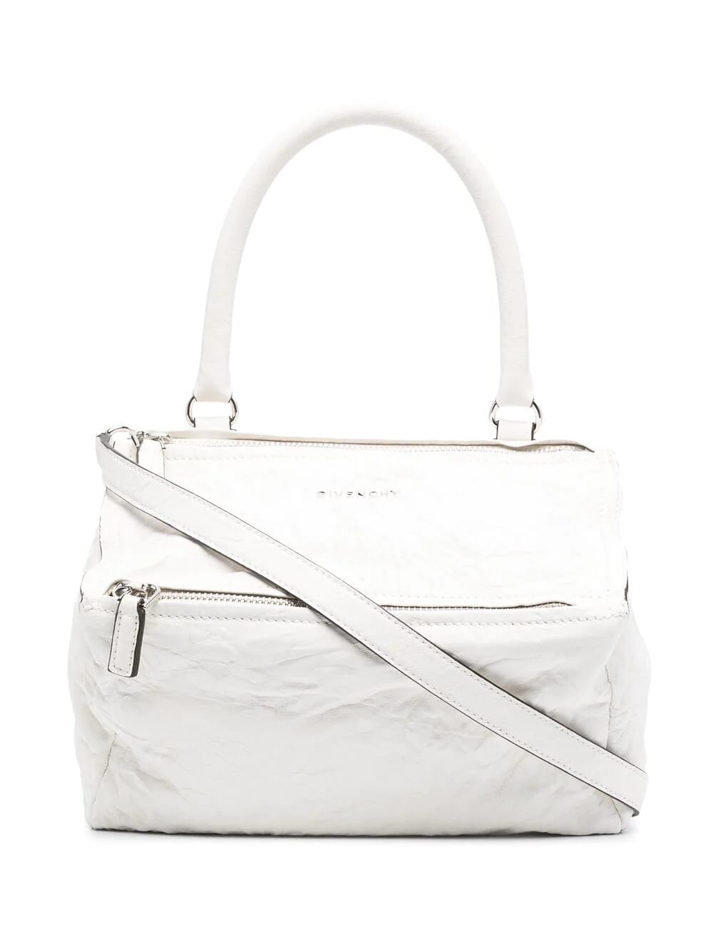 GIVENCHY WHITE SMALL PANDORA BAG IN AGED LEATHER,BB05251004 105