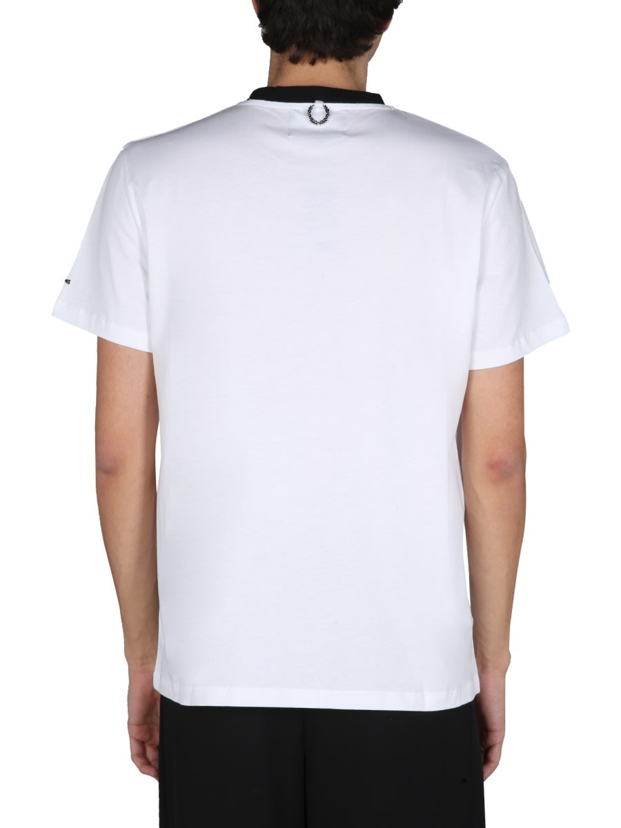Shop Fred Perry Slim Fit T-shirt In White