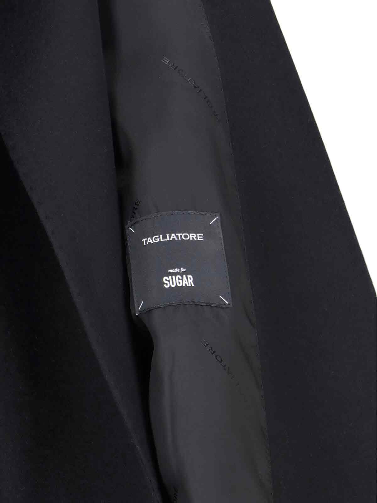 Tagliatore Double-breasted Blazer Featuring Buttoned Cuffs In Black