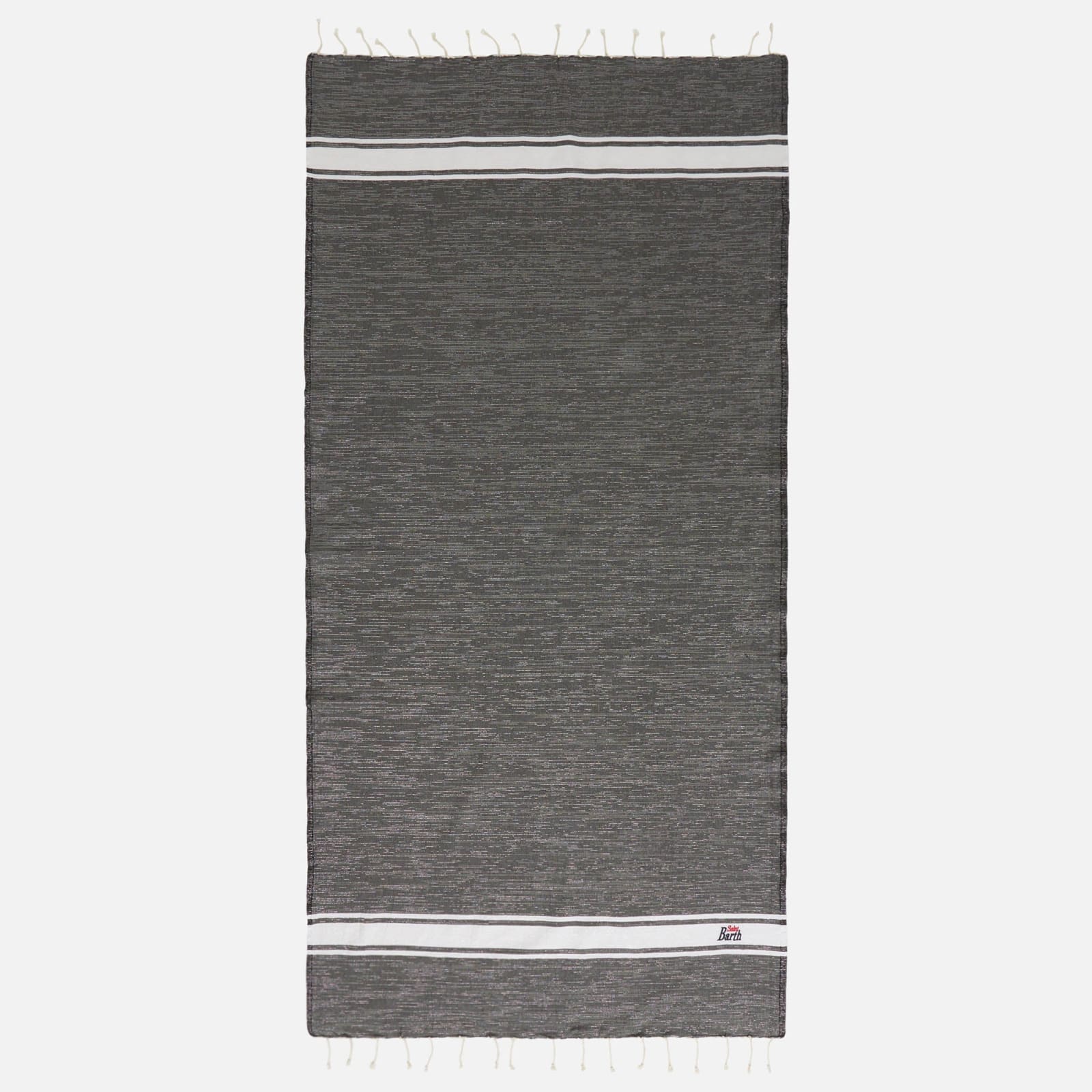 Mc2 Saint Barth Fouta Towel With Black Lurex Striped