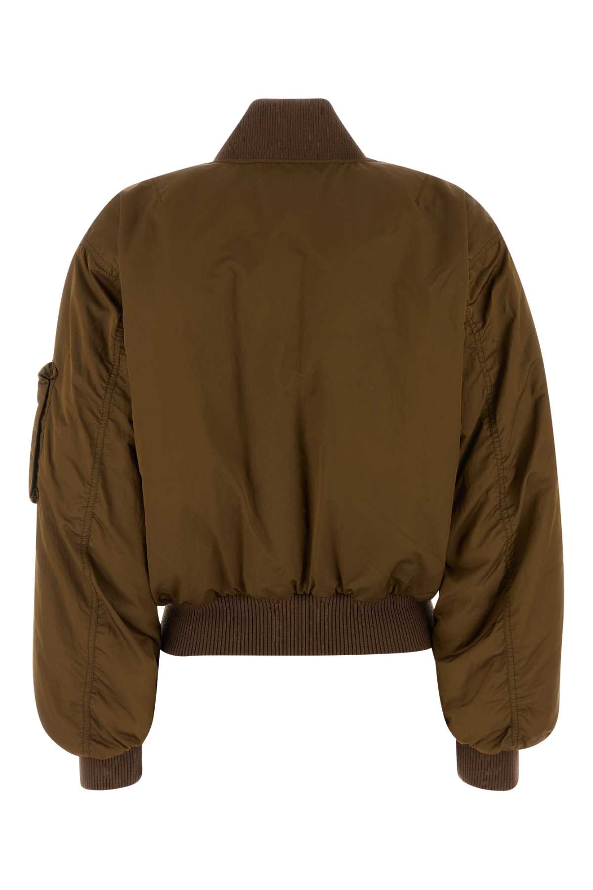 Chloé Brown Polyester Blend Bomber Jacket In Brown