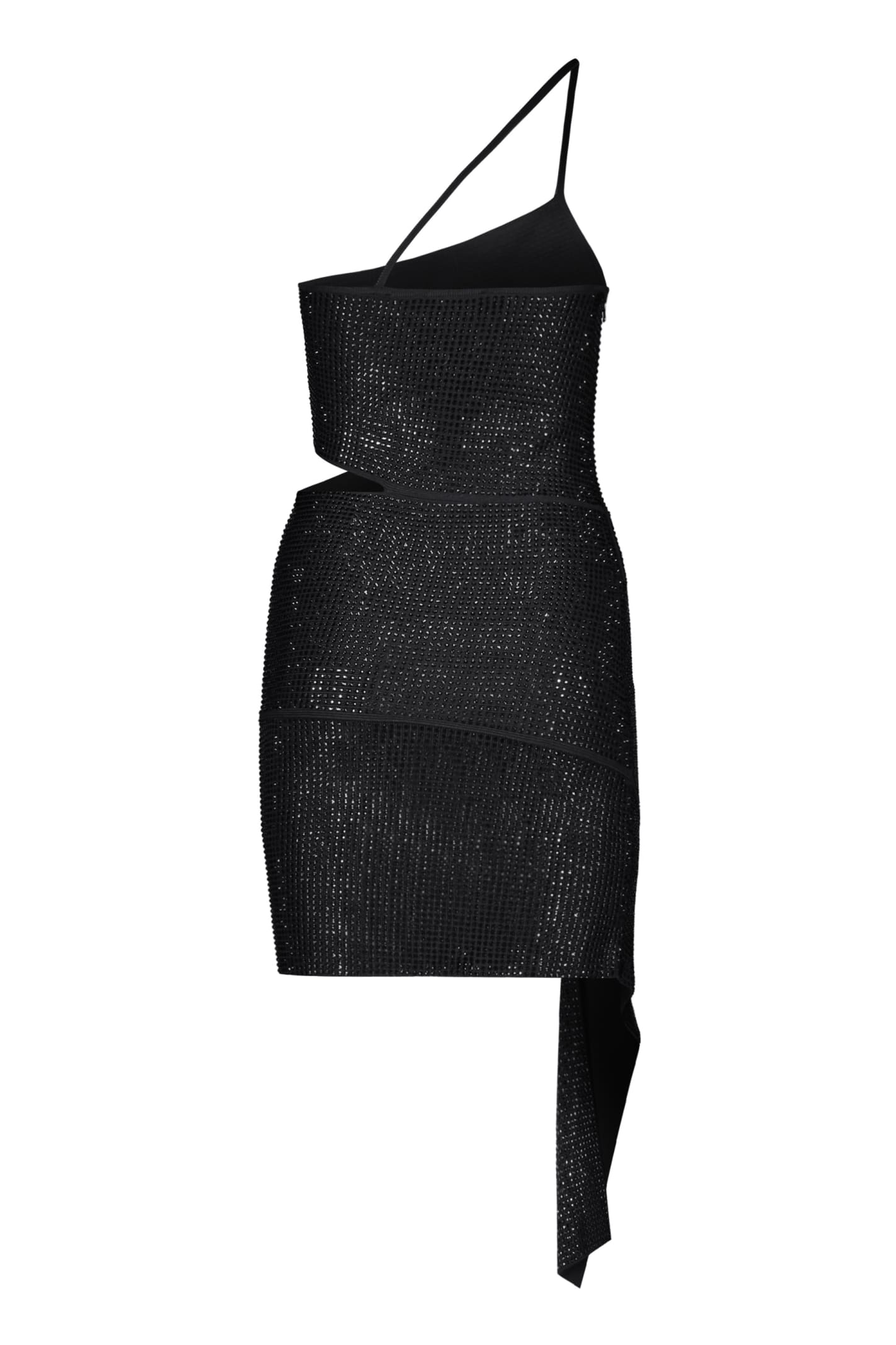 Shop Andreädamo Embellished Mini Dress In Black