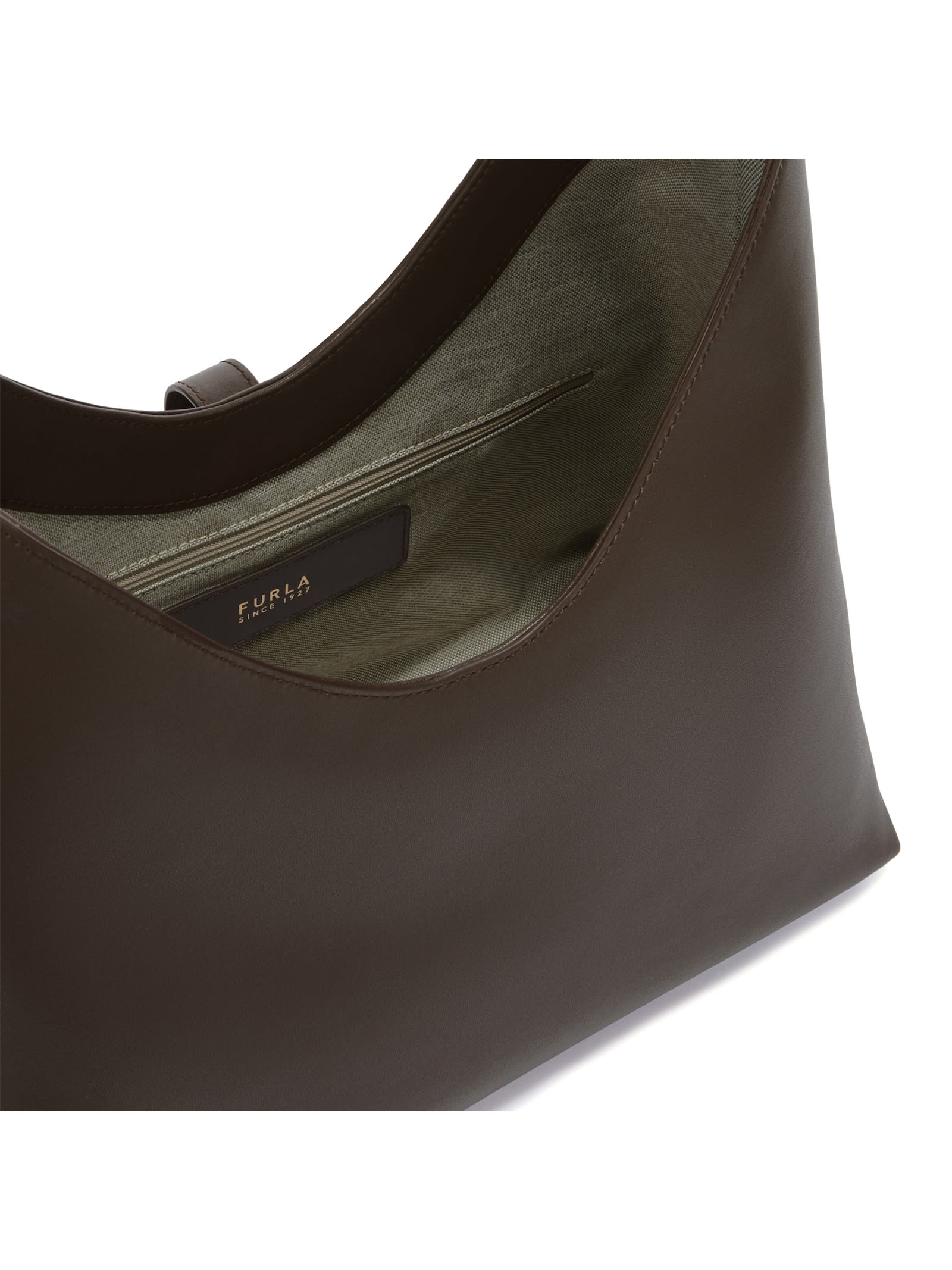 Furla Strap Lock Shoulder Bag In Brown