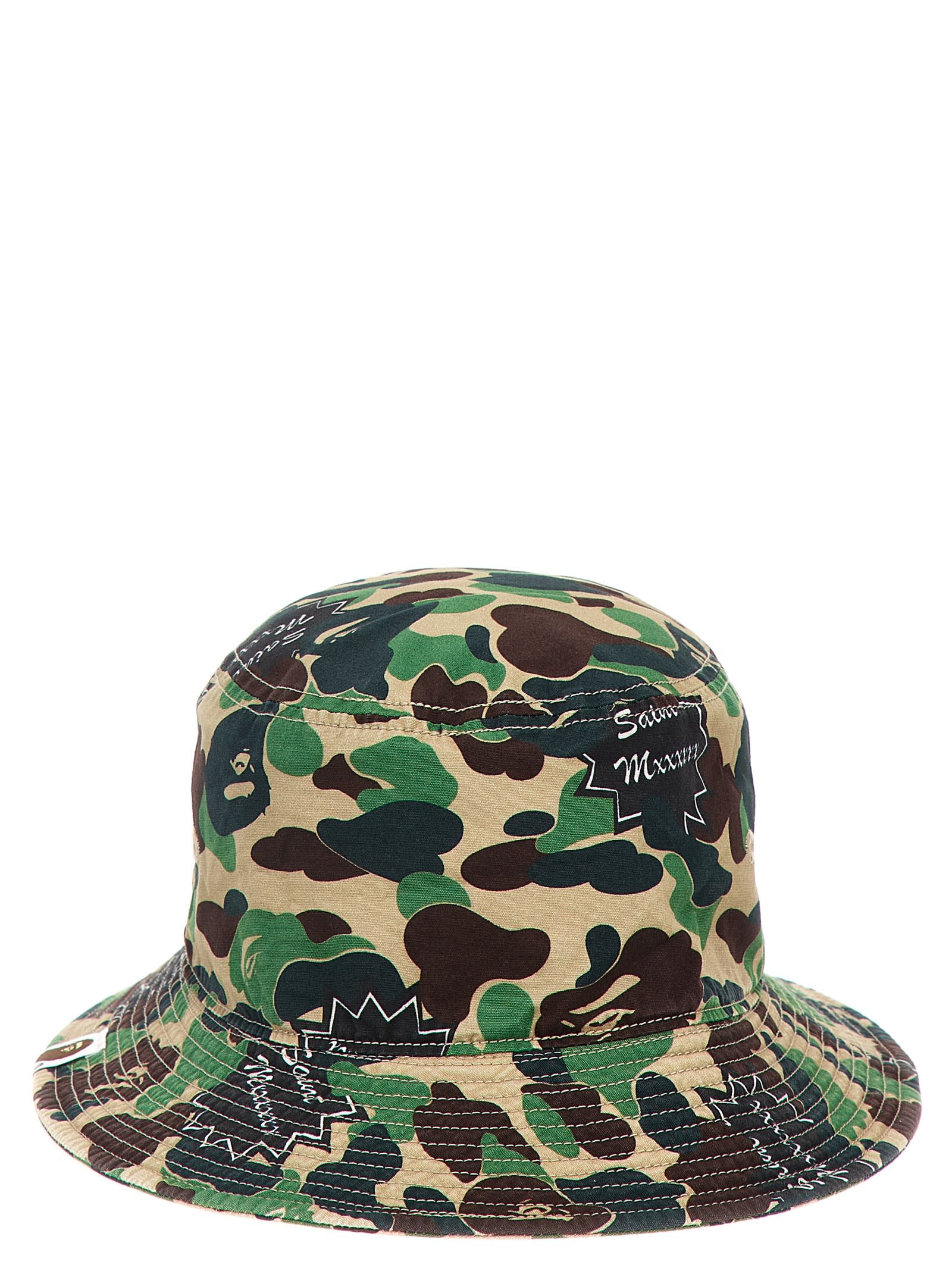 Shop Saint Mxxxxxx Saint Michael X A Bathing Ape Bucket Hat In Multicolor