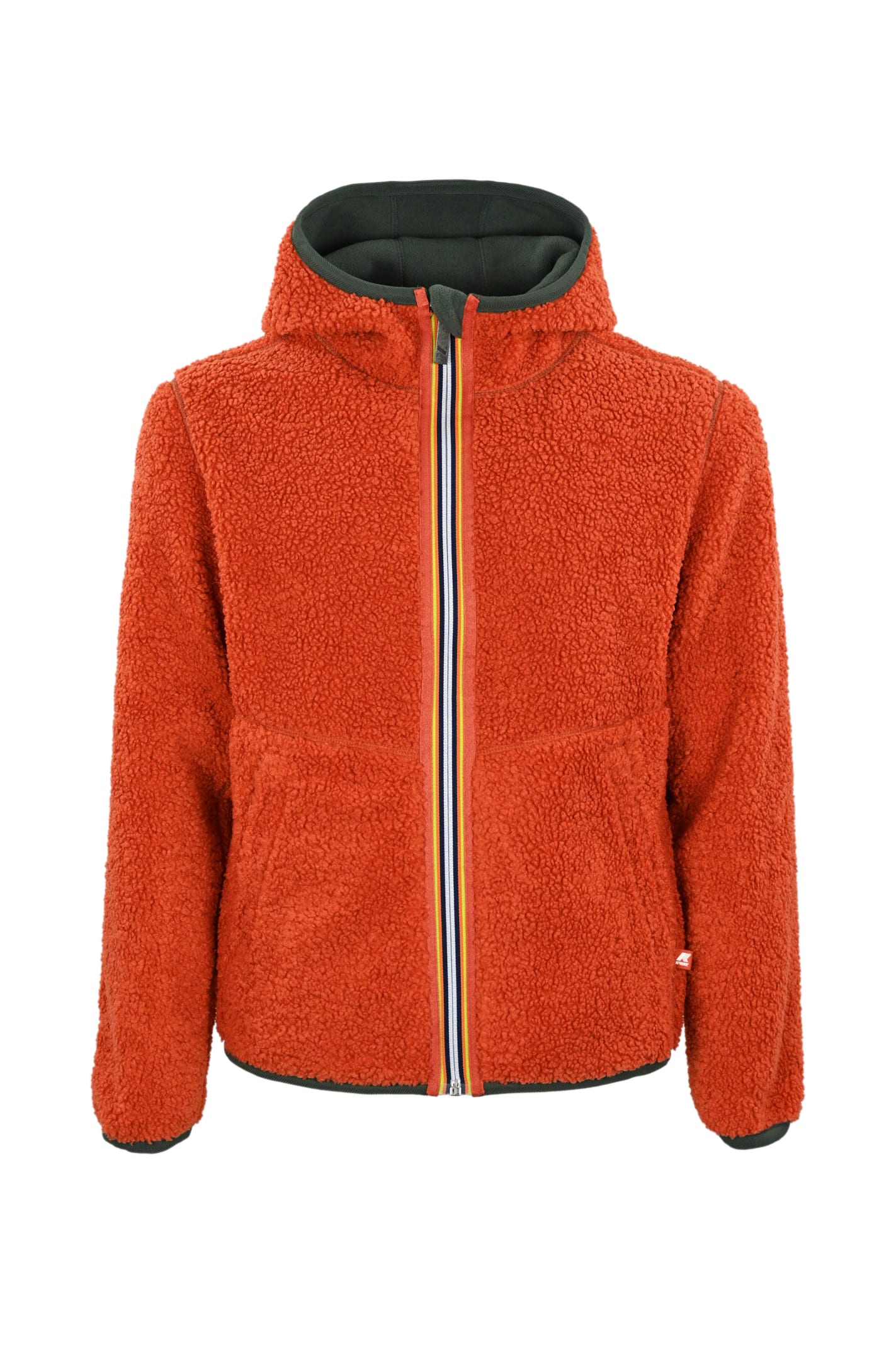 Shop K-way Jack Sherpa Polar Reversible Sweatshirt In Green