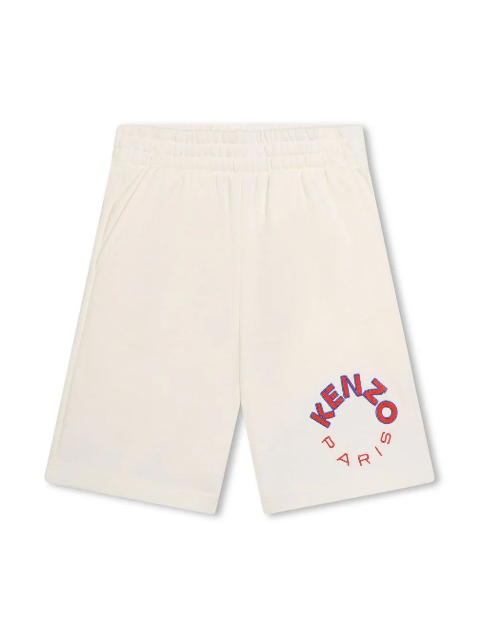 Shop Kenzo Kids Shorts White In Ivory