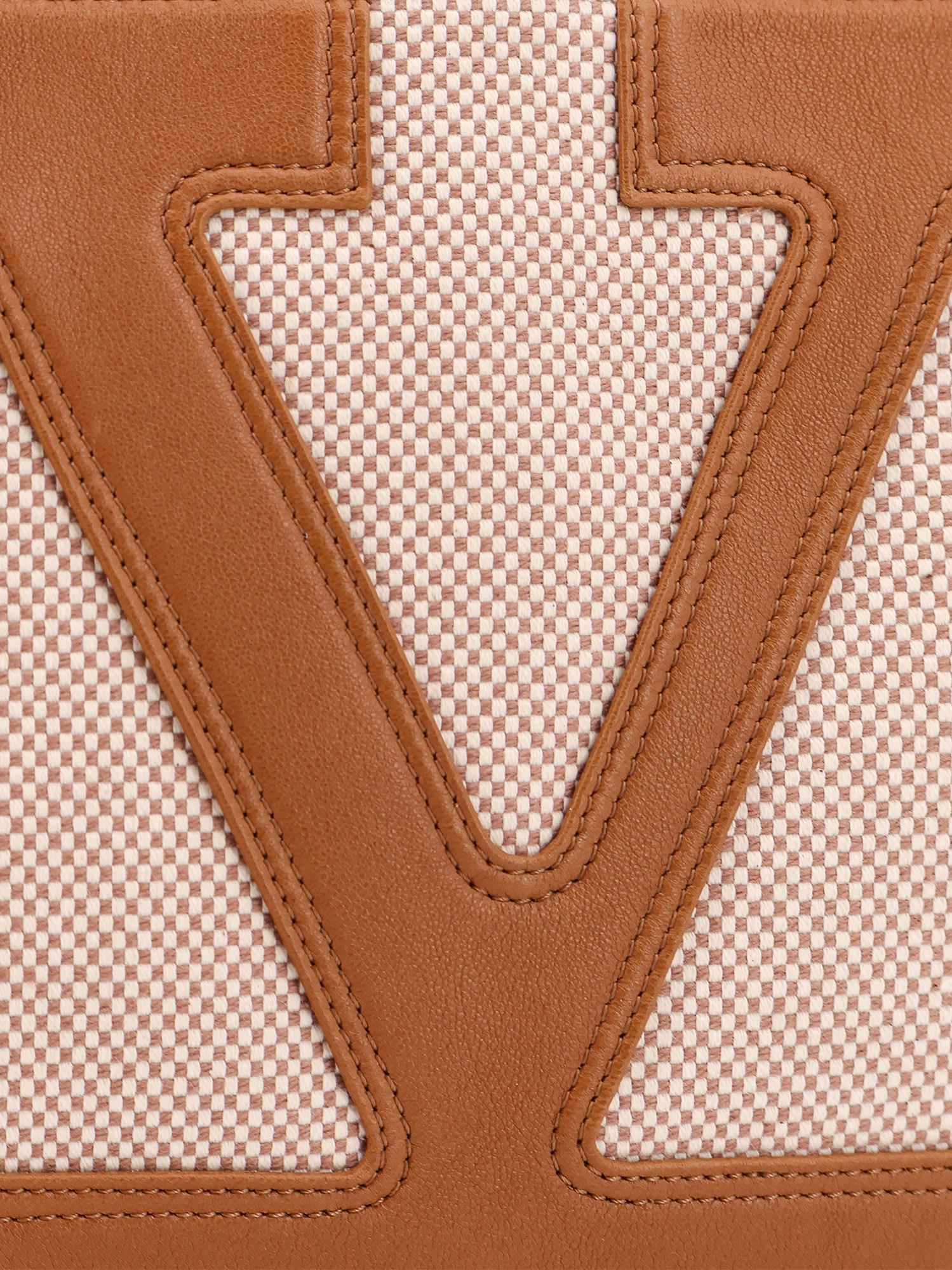 Valentino Garavani Viva Superstar Canvas Shoulder Bag In Brown