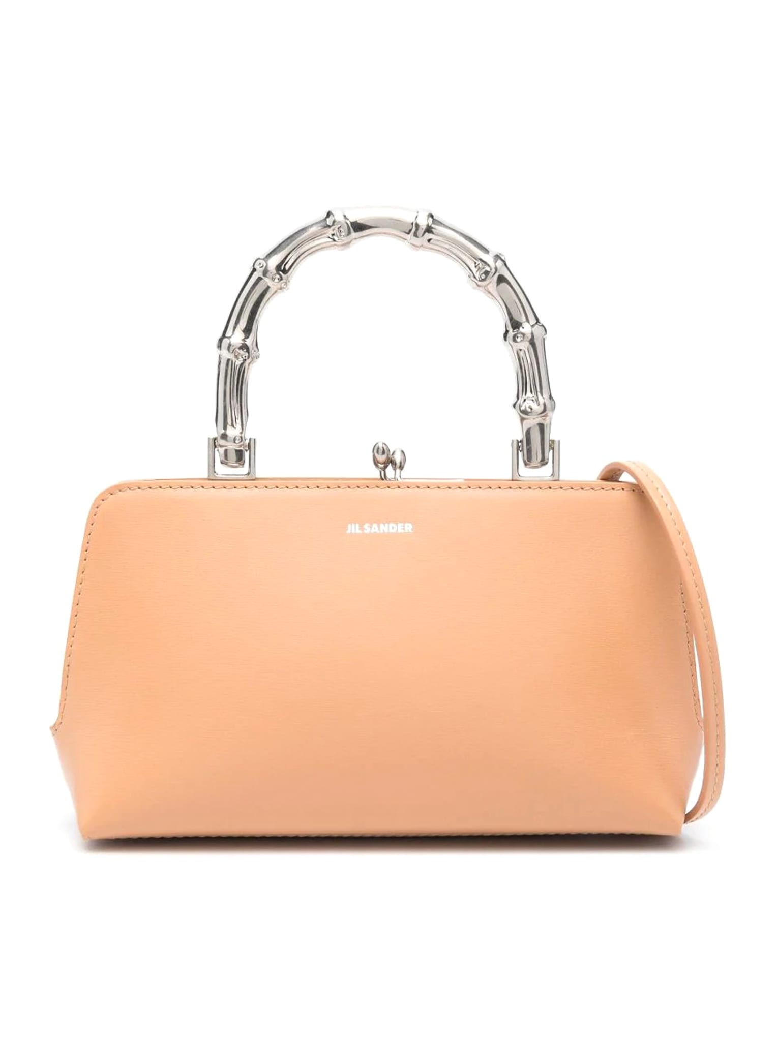Jil Sander Goji Mini Bamboo Tote In Light Bronze
