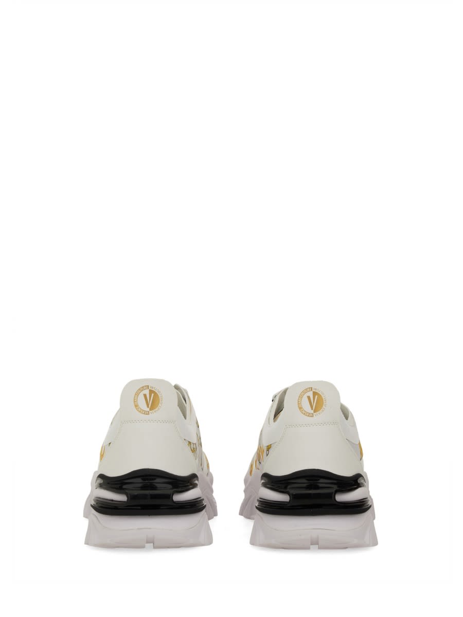 Shop Versace Jeans Couture Sneaker With Logo In White