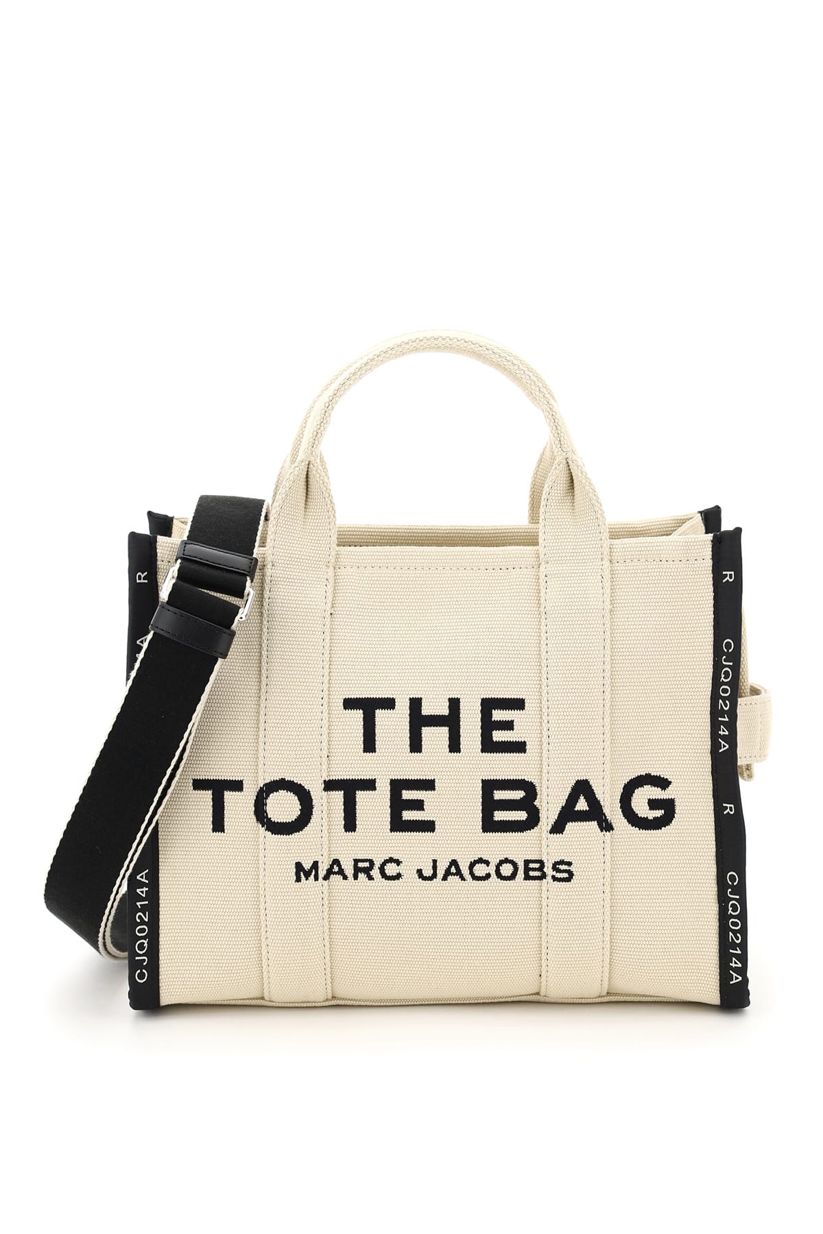 Shop Marc Jacobs The Jacquard Traveler Tote Bag Small In Warm Sand