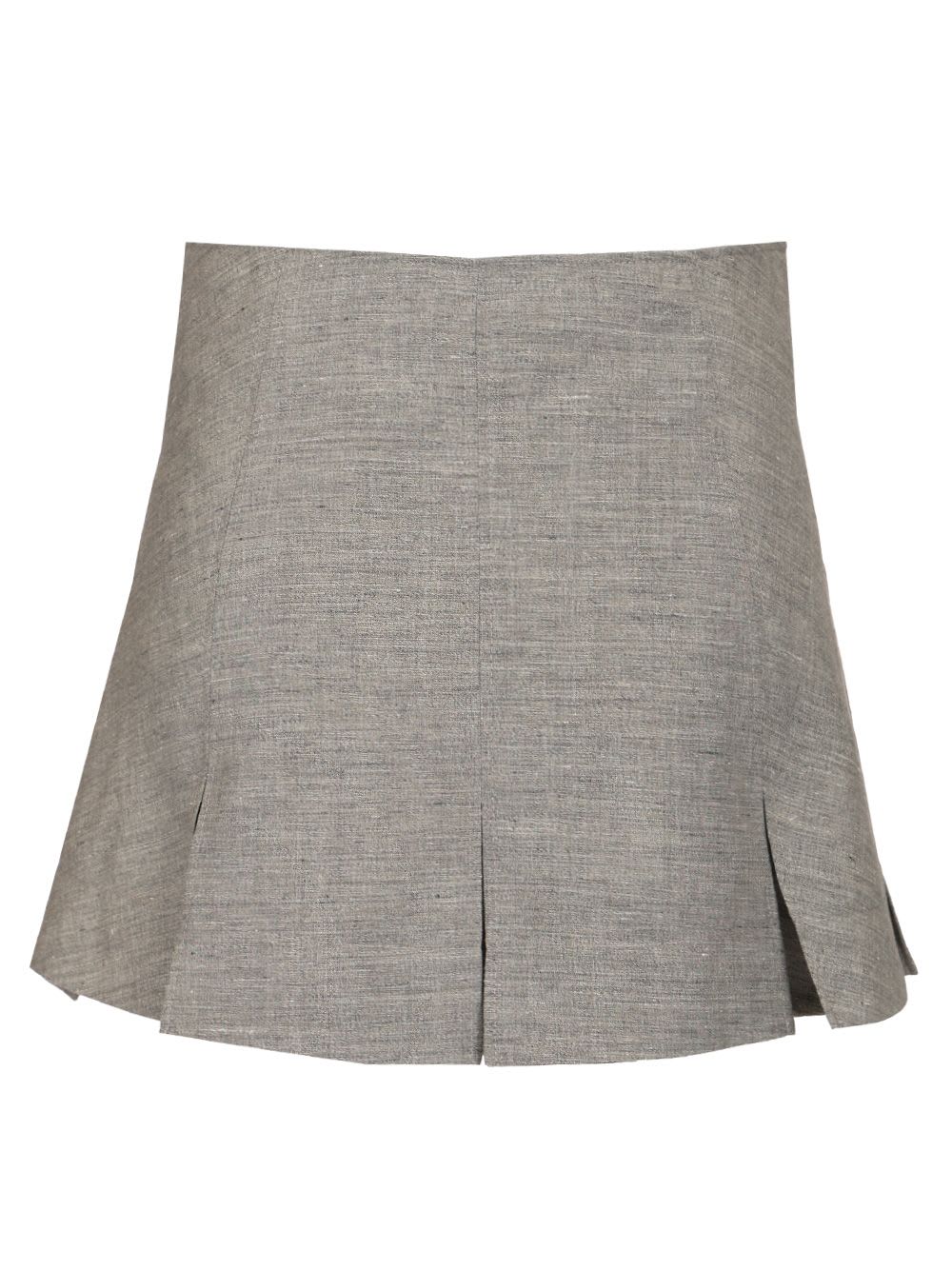 Shop Durazzi Milano Pleated Tailored Miniskirt In Grey