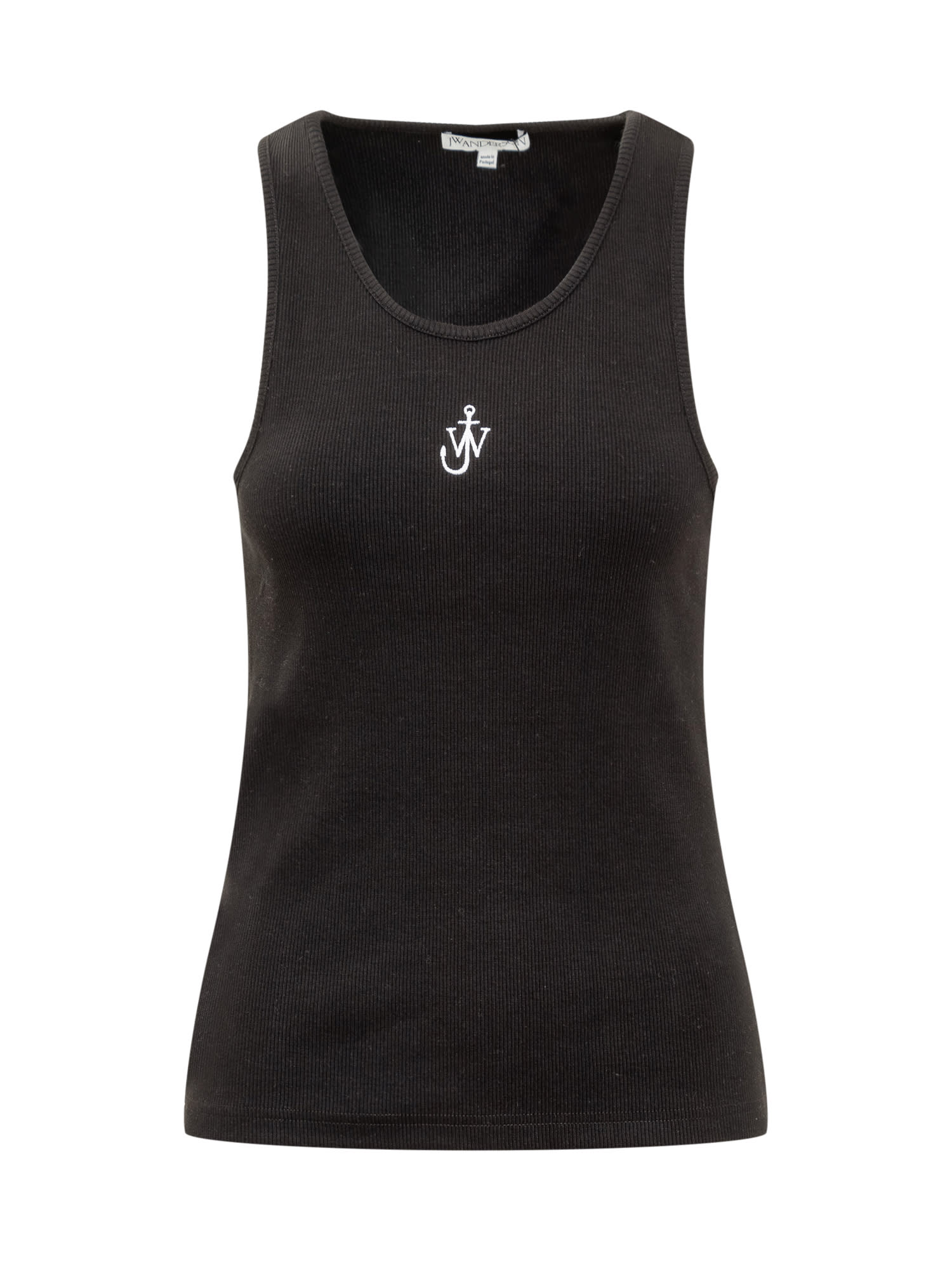 Shop Jw Anderson Top With Logo In Black