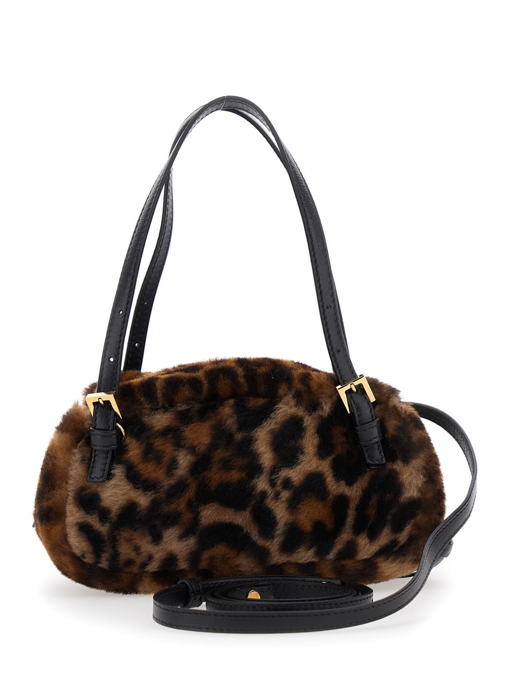 Versace Leopard Print Mini Shoulder Bag In Animal Print