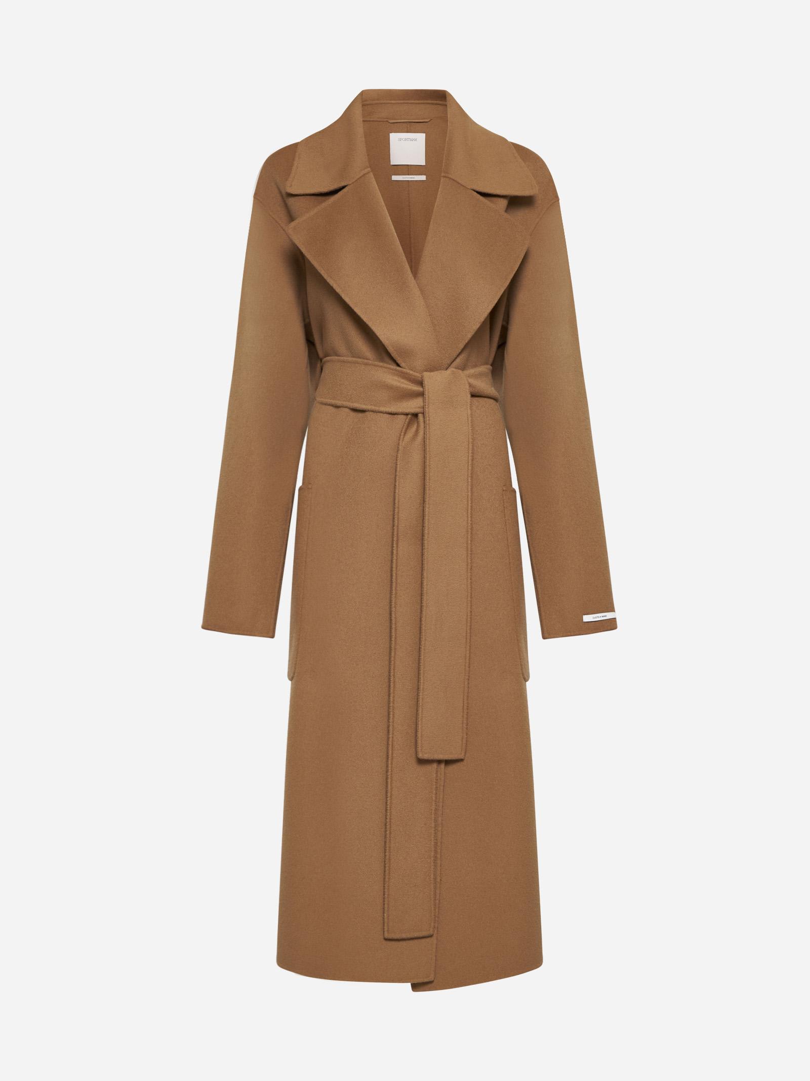 SPORTMAX VELENO BELTED WOOL COAT 