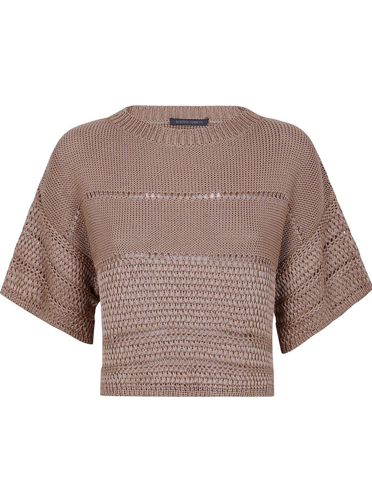 Short-sleeved Round-neck Jumper