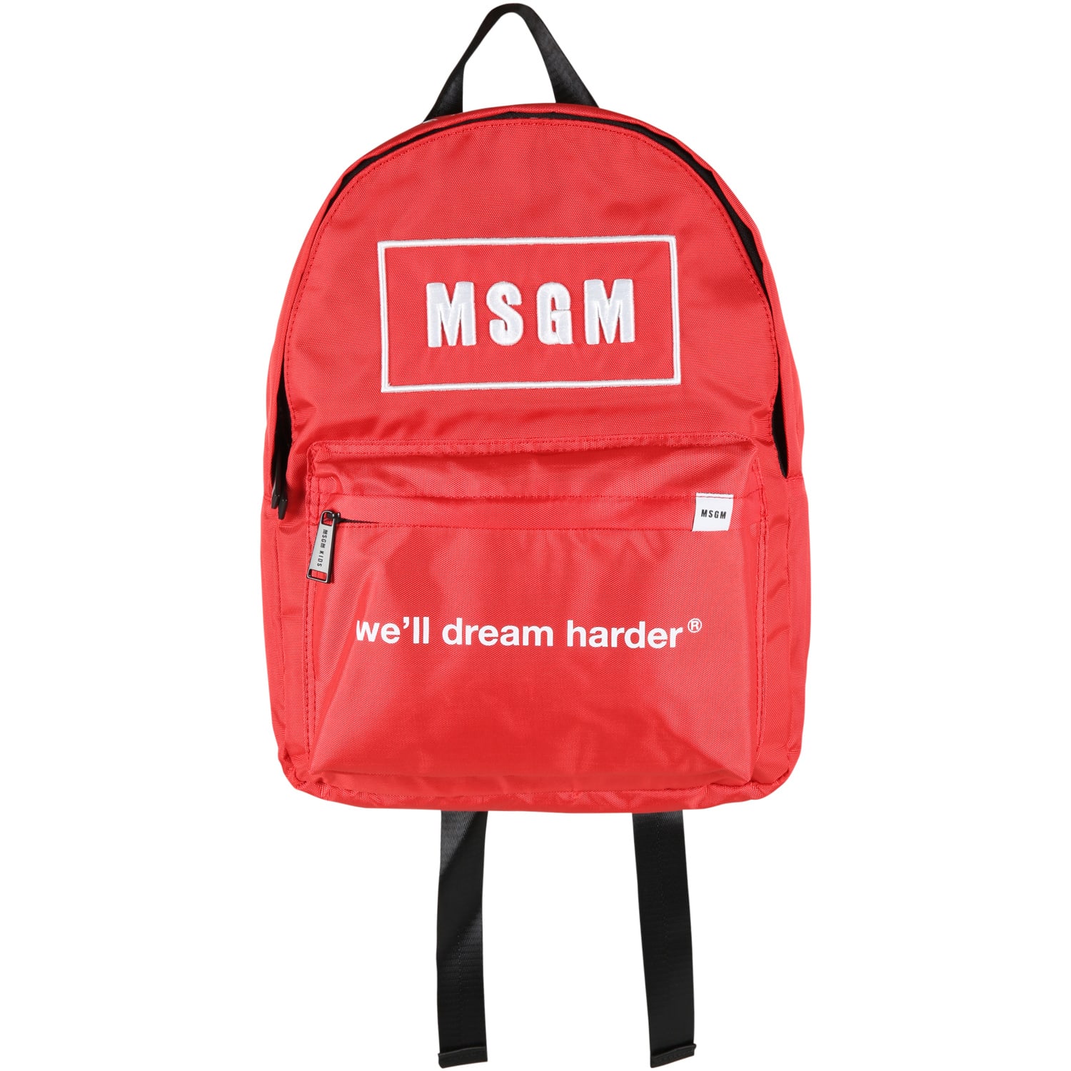 MSGM Red Backpack For Girl With Logo