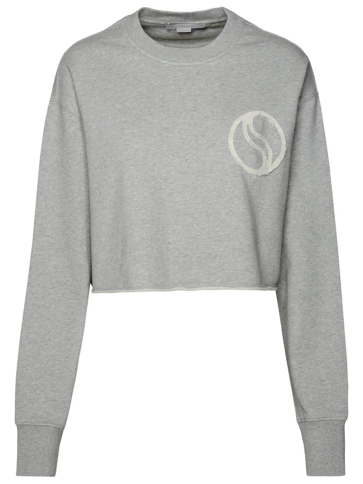 Shop Stella Mccartney S-wave Grey Organic Cotton Sweatshirt
