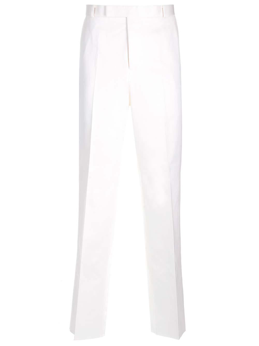 Thom Browne Low-waisted Trousers In White