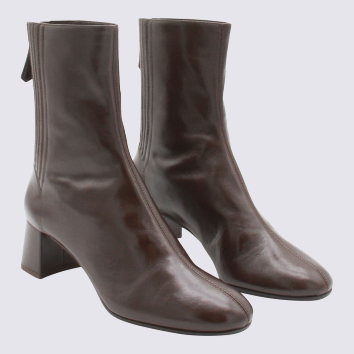 Aquazzura Brown Leather Saint Honore Boots In Brown